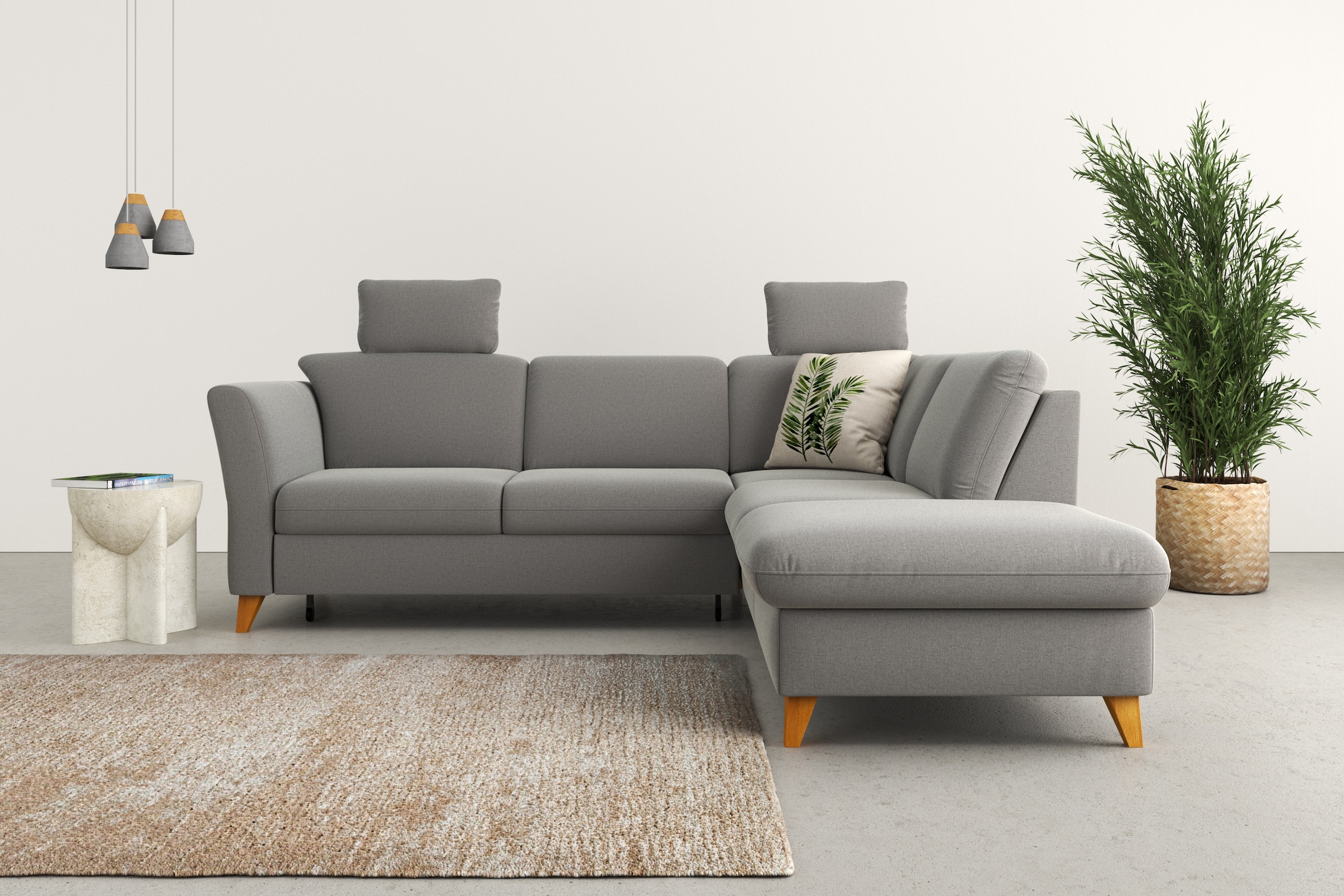 Home affaire Ecksofa "Trelleborg L-Form" Federkern-Polsterung, wahlweise mit Schlaffunktion und Stauraum