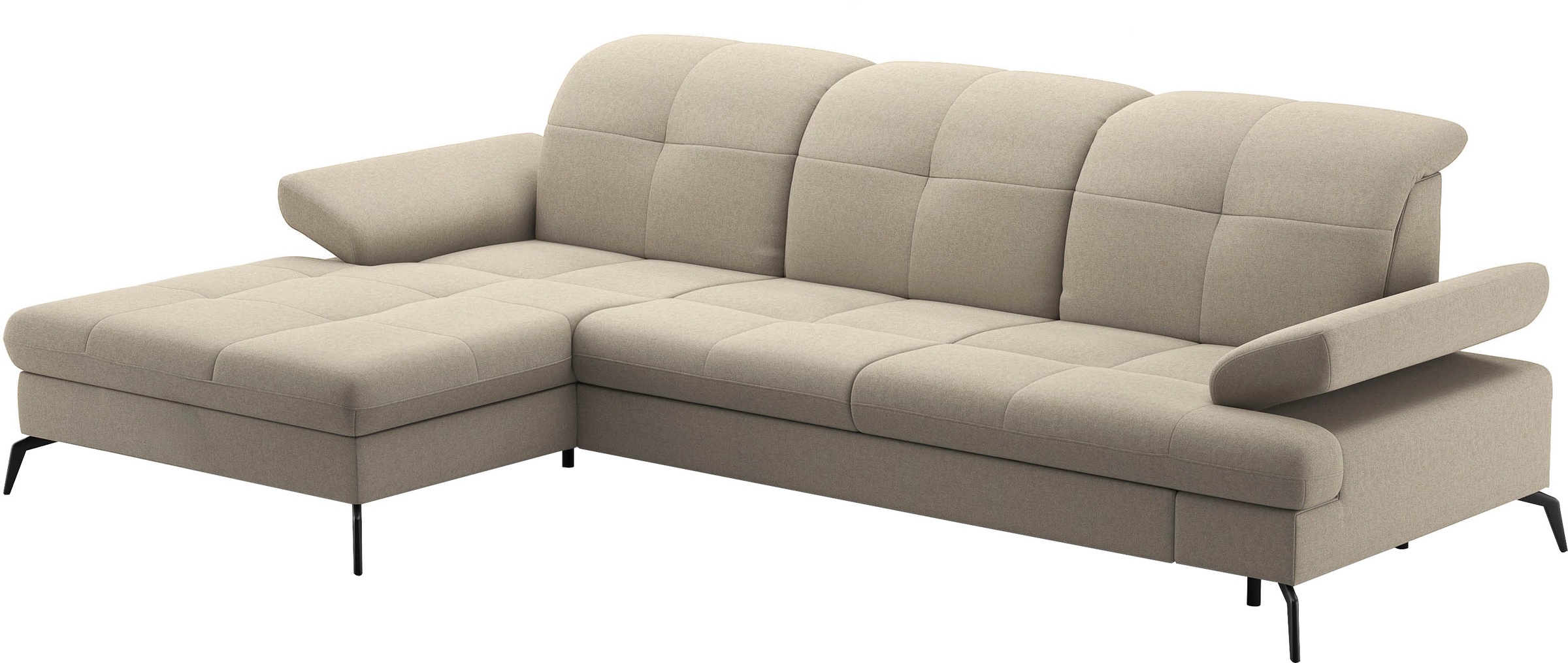 sit&more Ecksofa »Amica, L-Form, inkl. Sitztiefenverstellung & Armteilverstellung«, wahlweise mit Bettfunktion, Bettkasten und Kopfteilverstellung