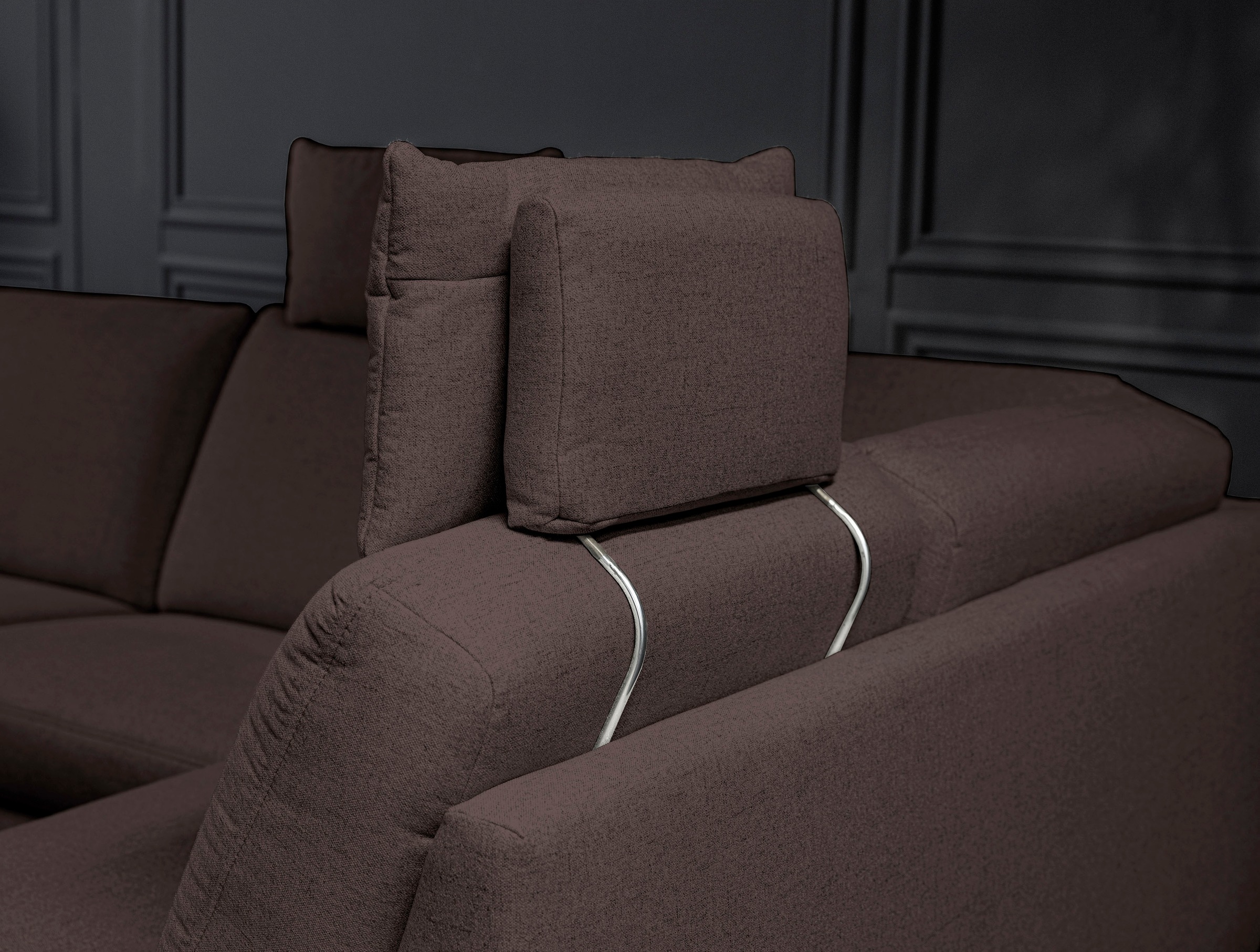 alina Ecksofa, inkl. Kopfstützen, wahlweise mit Relaxfunktion, Breite: 267 cm