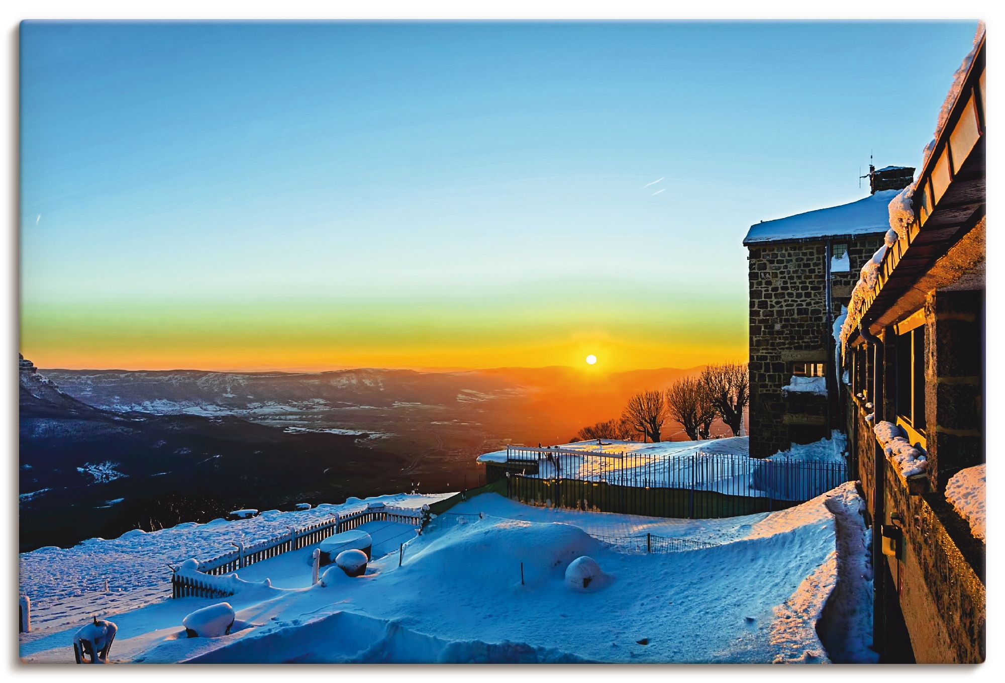 Black Friday Artland Leinwandbild, (1 versch. Alubild, in oder St.), Poster Berge, Größen BAUR in als »Winterlandschaft Wandbild Asturien«, | Wandaufkleber