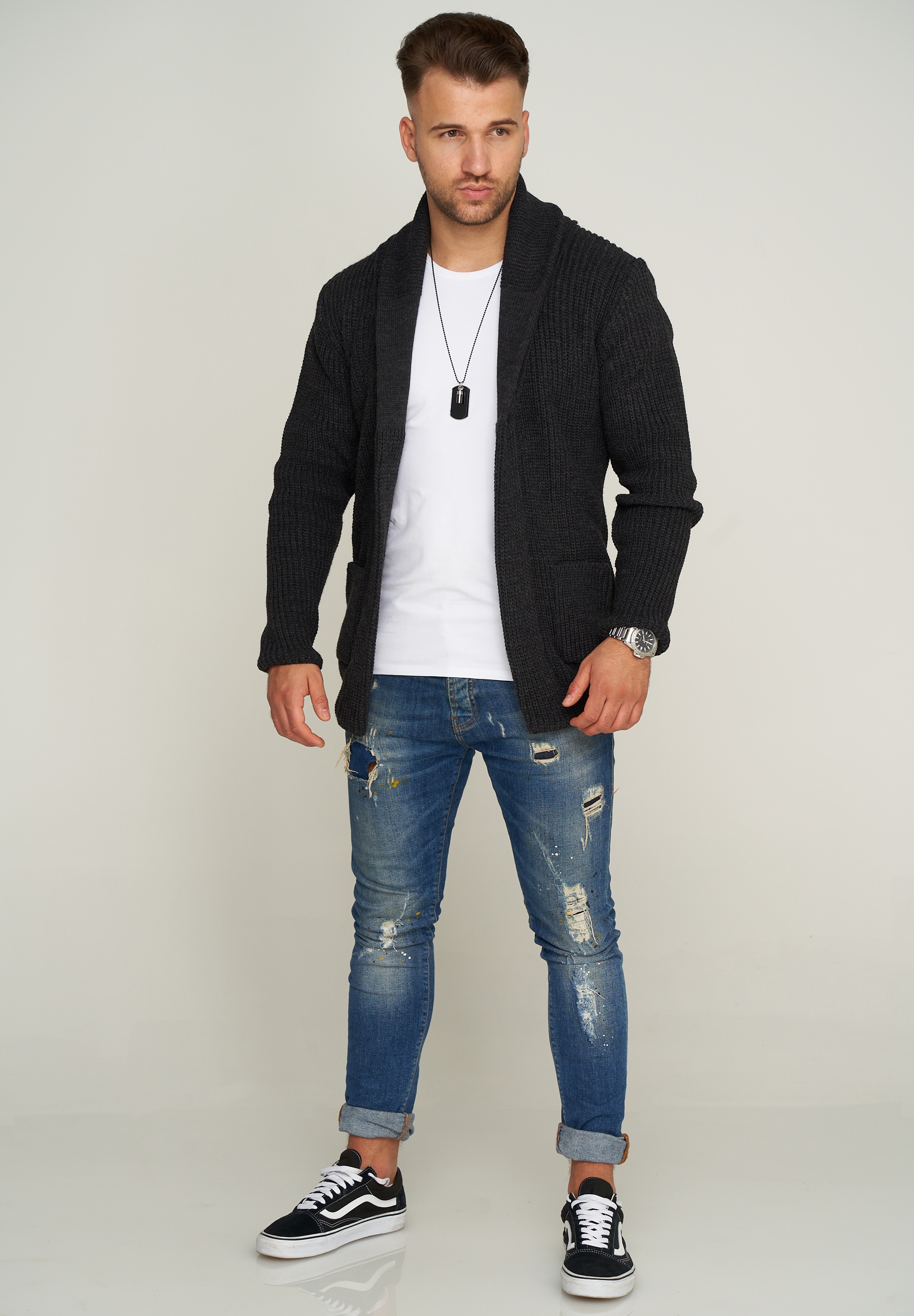 Thumbnail - behype Strickjacke "MKCARDY45", mit Schalkragen