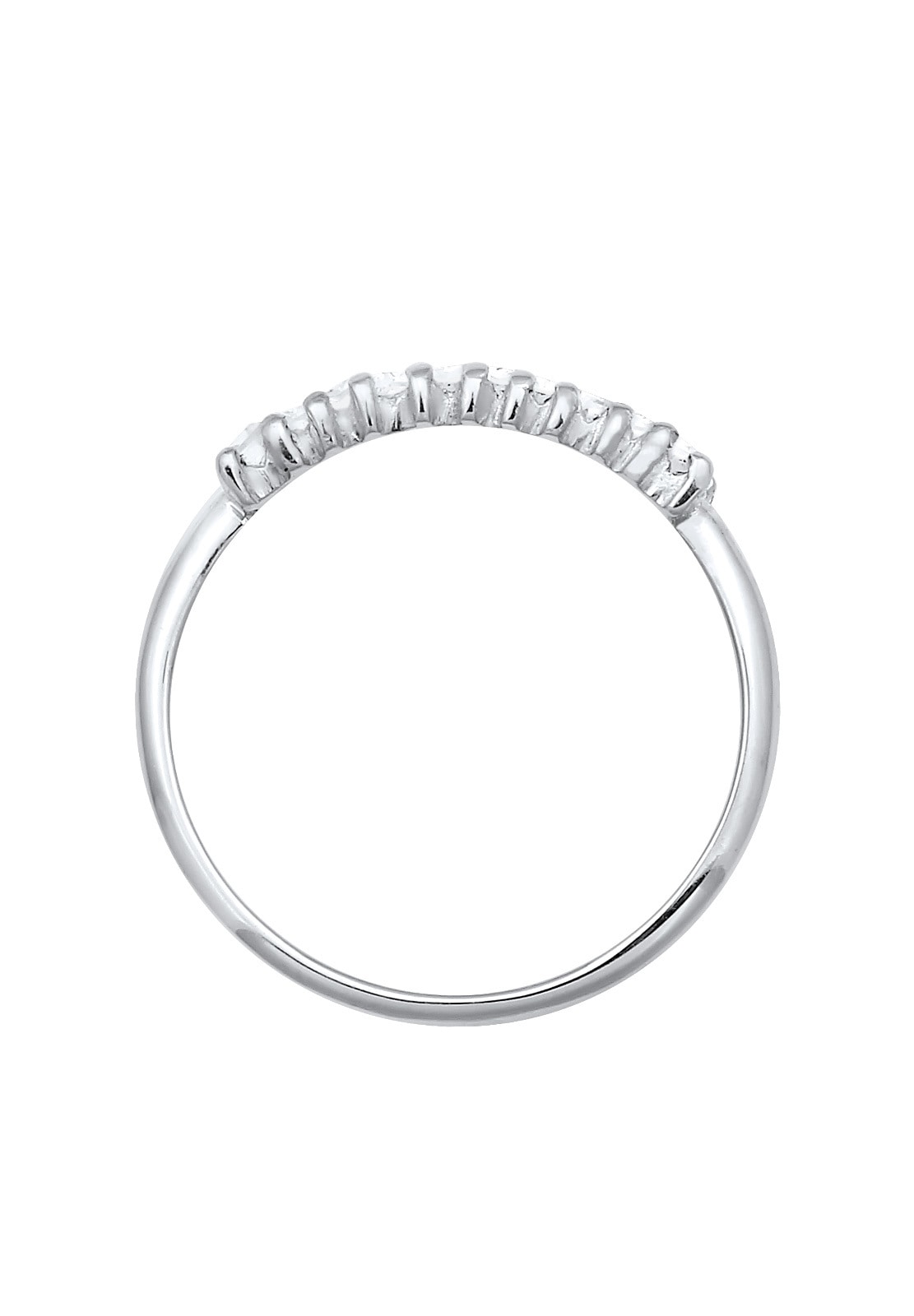 Elli Premium Fingerring »Bandring Geo Rechteck Topas Edelstein 925er Silber«