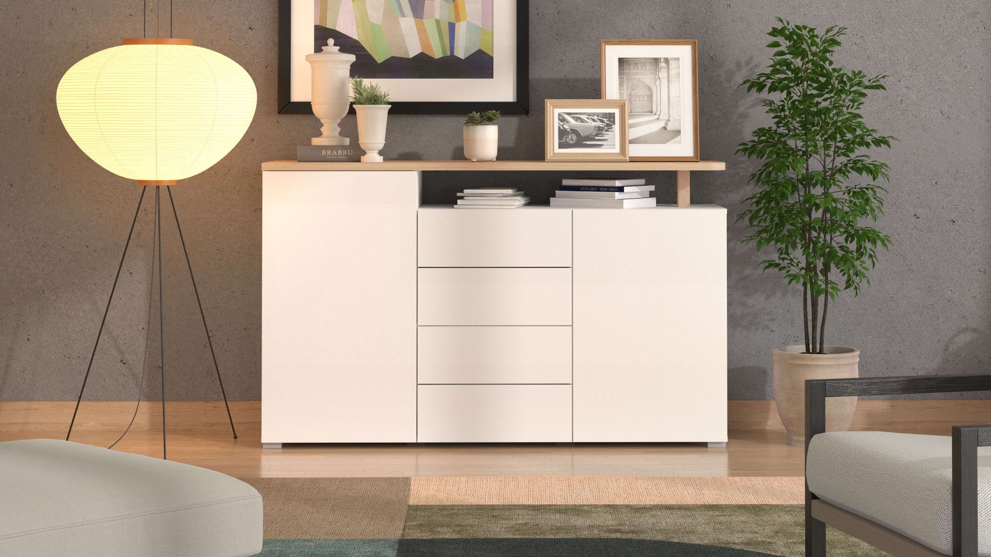 INOSIGN Sideboard "Aterno Kommode, Anrichte", Breite 154 cm, mit Push-to-Op günstig online kaufen