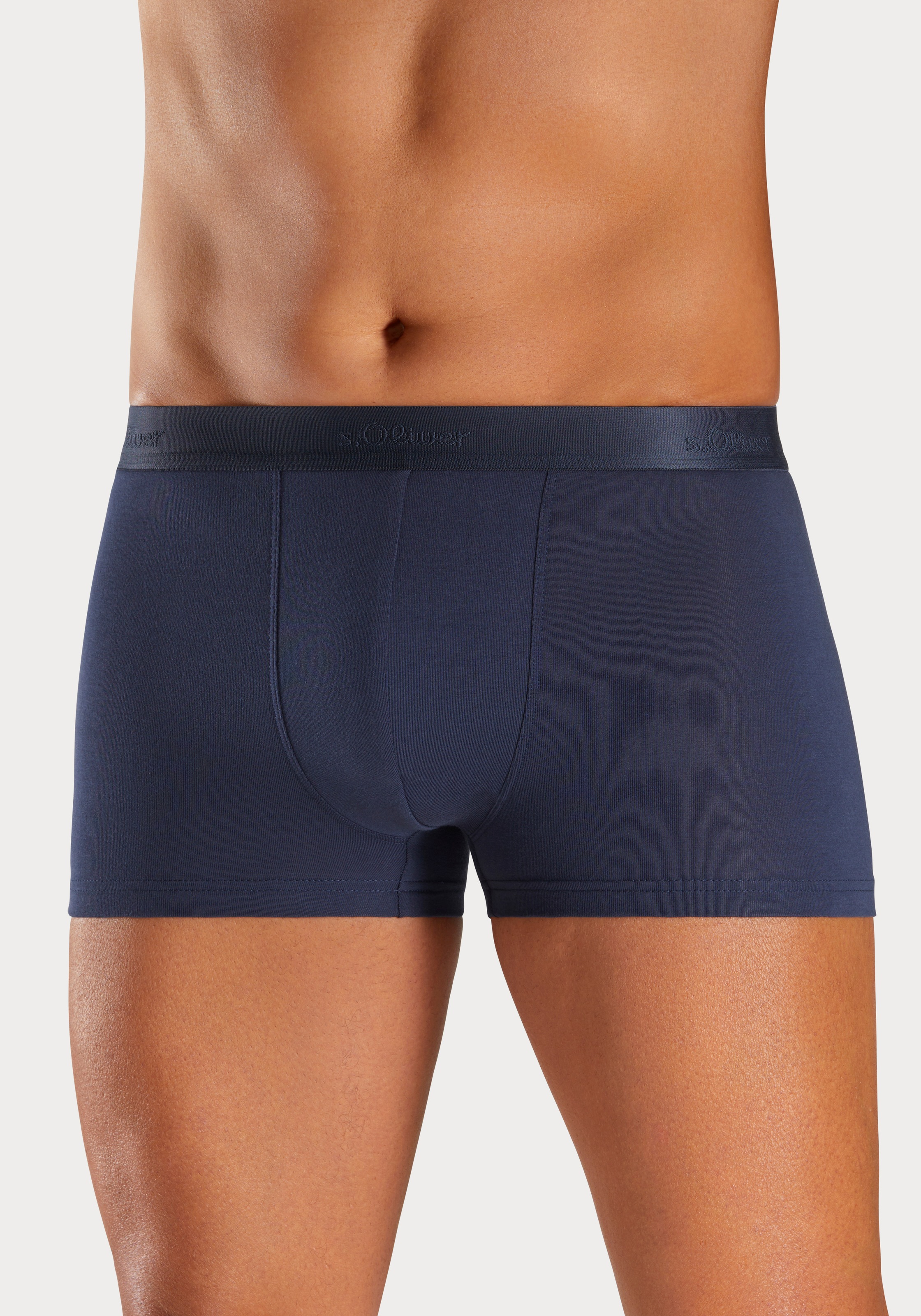 s.Oliver Boxer "Boxershorts für Herren" Packung, 3 Stk. in Streifen und Uni günstig online kaufen