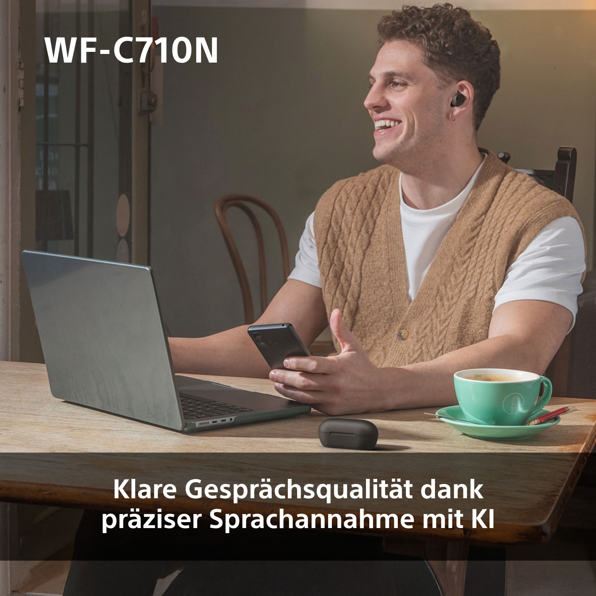 Sony In-Ear-Kopfhörer »WF-C710N«, Bluetooth-A2DP Bluetooth-AVRCP Bluetooth (Audio Video Remote Control Profile)-HFP-HSP, Active Noise Cancelling (ANC)-Freisprechfunktion-Multi-Point-Verbindung-Rauschunterdrückung-Sprachsteuerung