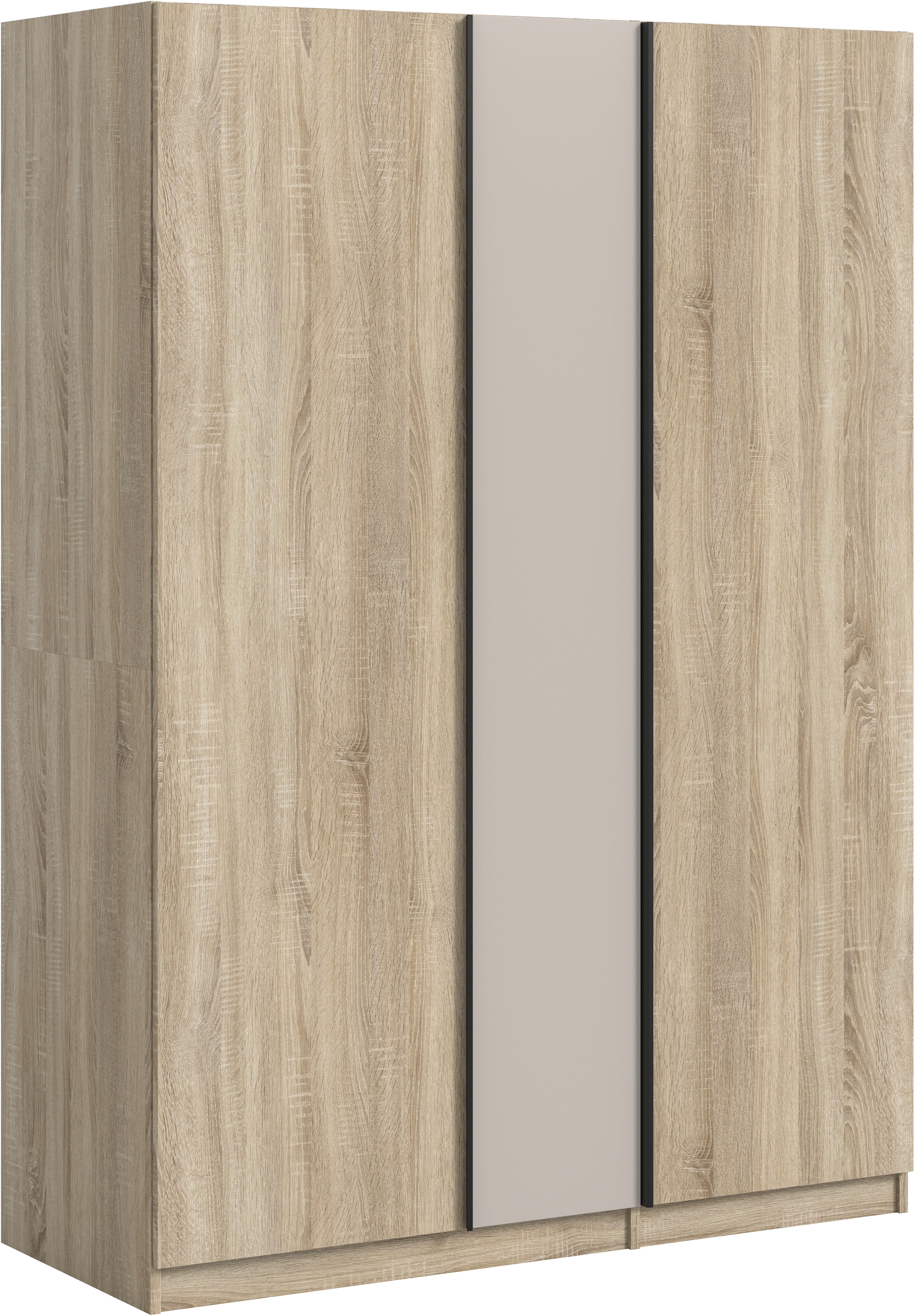 Home affaire Kleiderschrank "BENDINGO, Schlafzimmerschrank, Schrank, Garderobenschrank" OTTO BESTSELLER, Garderobe & Schlafzimmer, Breite 130cm, Eiche NB, 3-türig, 2 Kleiderstangen und 2 Ablageböden