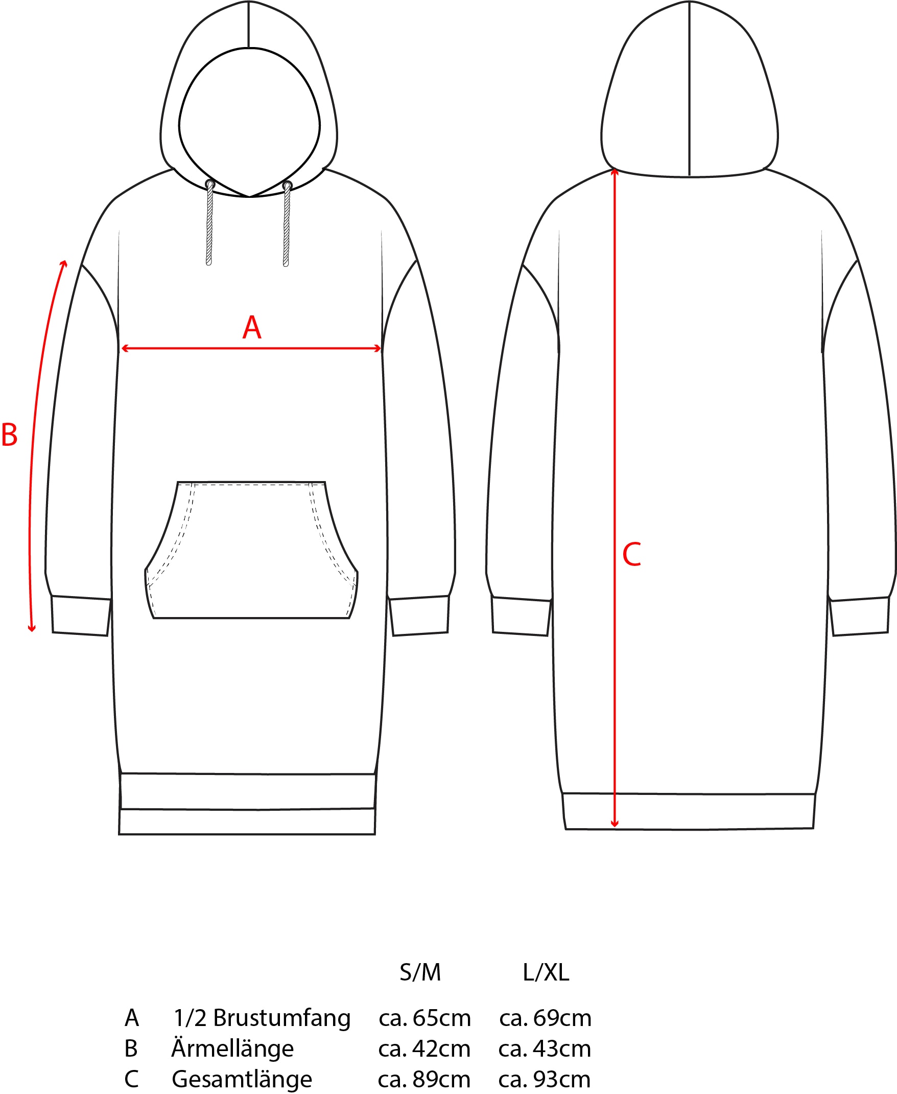 Zwillingsherz Sweatkleid »"Always Happy Mind"« Kängurutasche mit Kapuze und fröhlicher Botschaft, neon Armbündchen