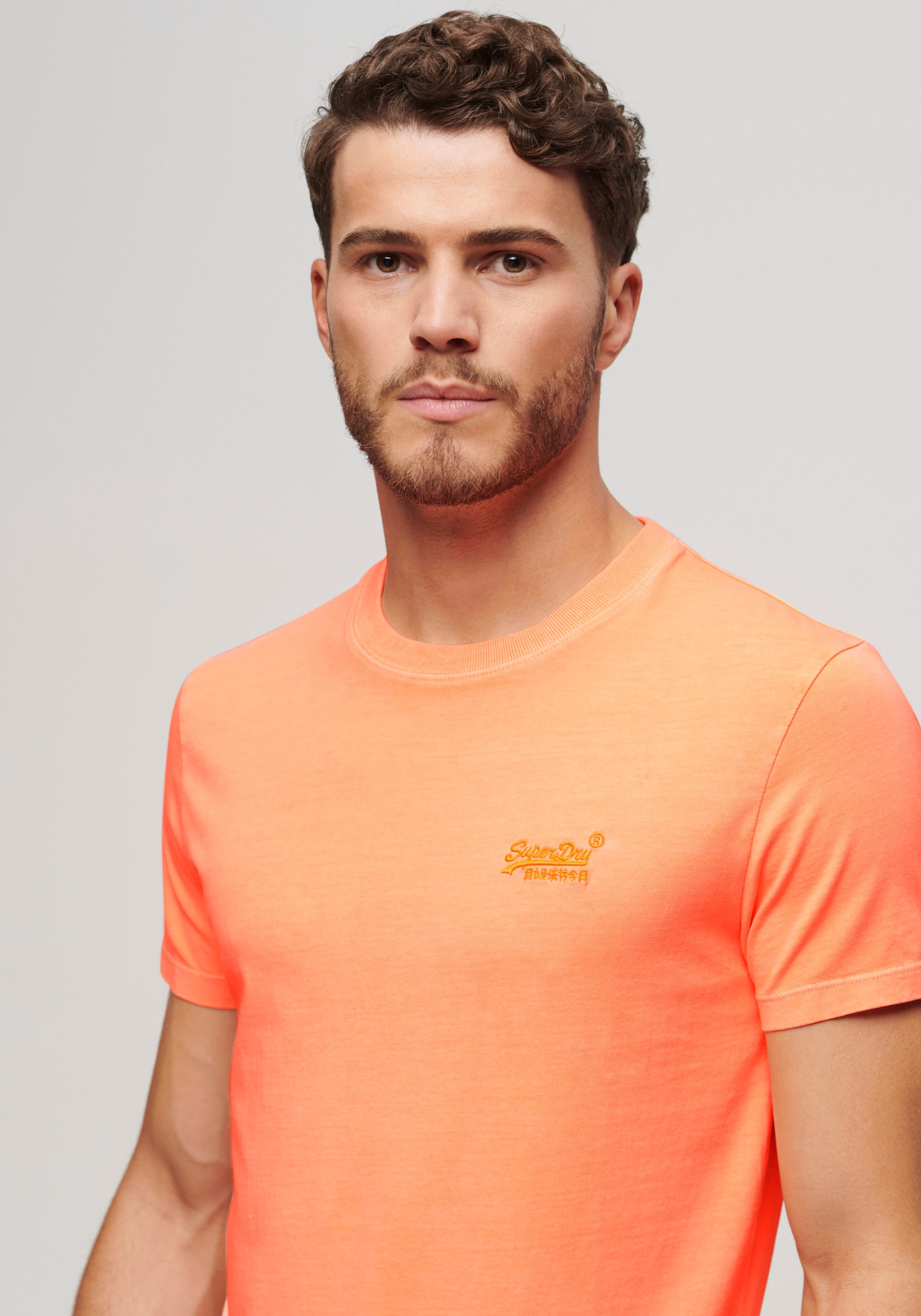 Superdry Rundhalsshirt "ESSENTIAL LOGO EMB NEON TEE" günstig online kaufen