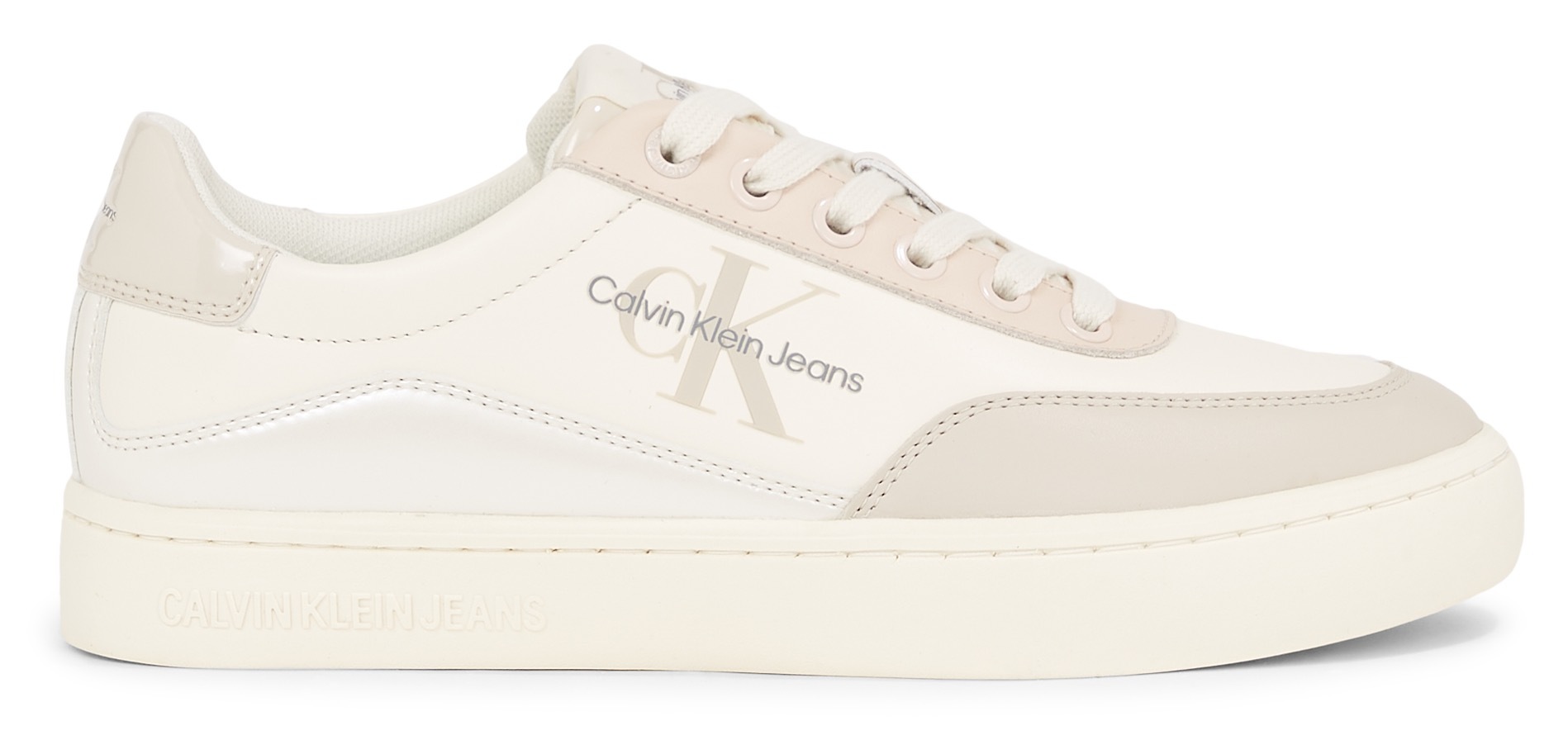 Calvin Klein Jeans Sneaker »CLASSIC CUPSOLE LOW LACE LTH ML«, mit Logoschriftzug, Freizeitschuh, Halbschuh, Schnürschuh