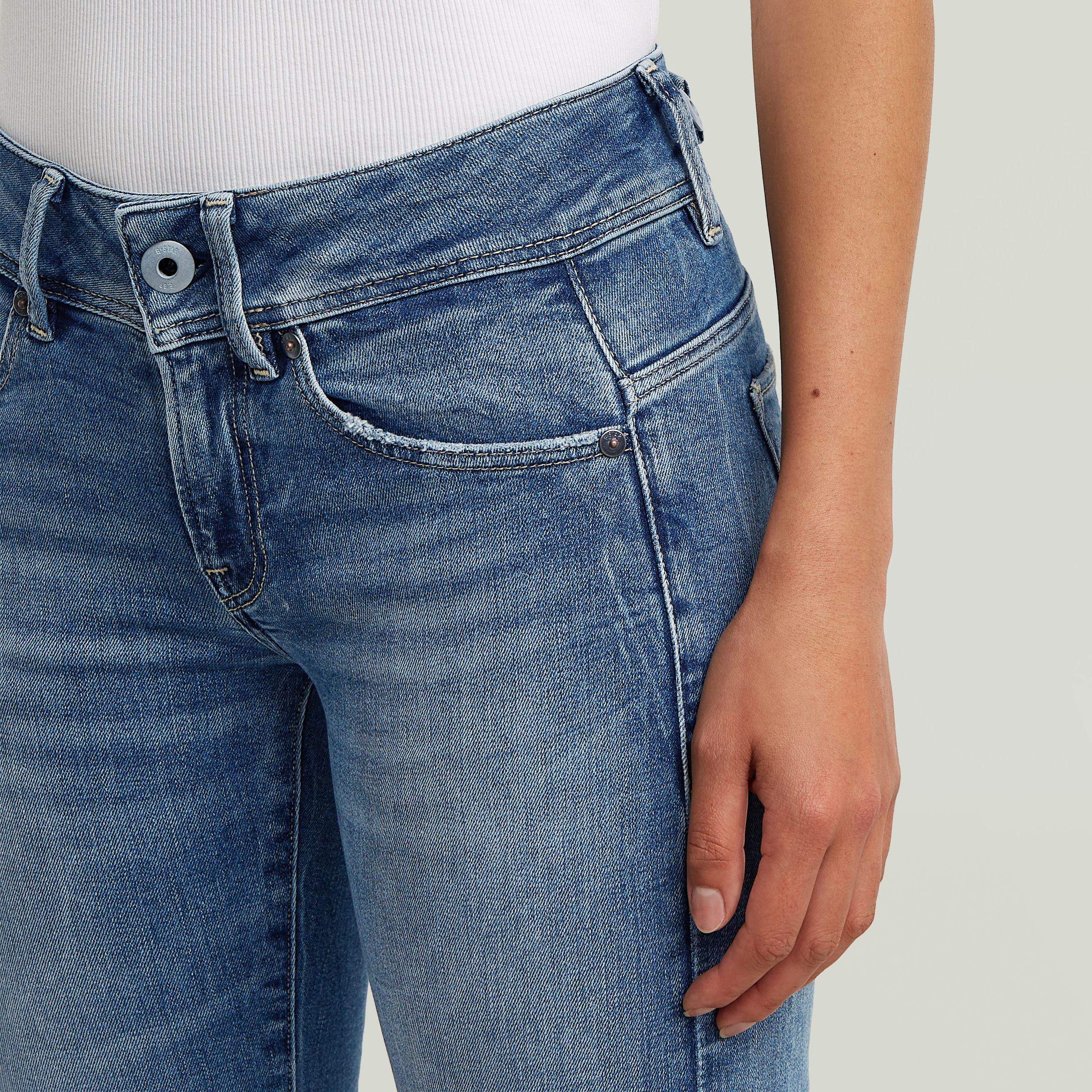 Thumbnail - G-STAR Bootcut-Jeans "Midge" mit verstellbarem Riegel, mittelhoher Bund