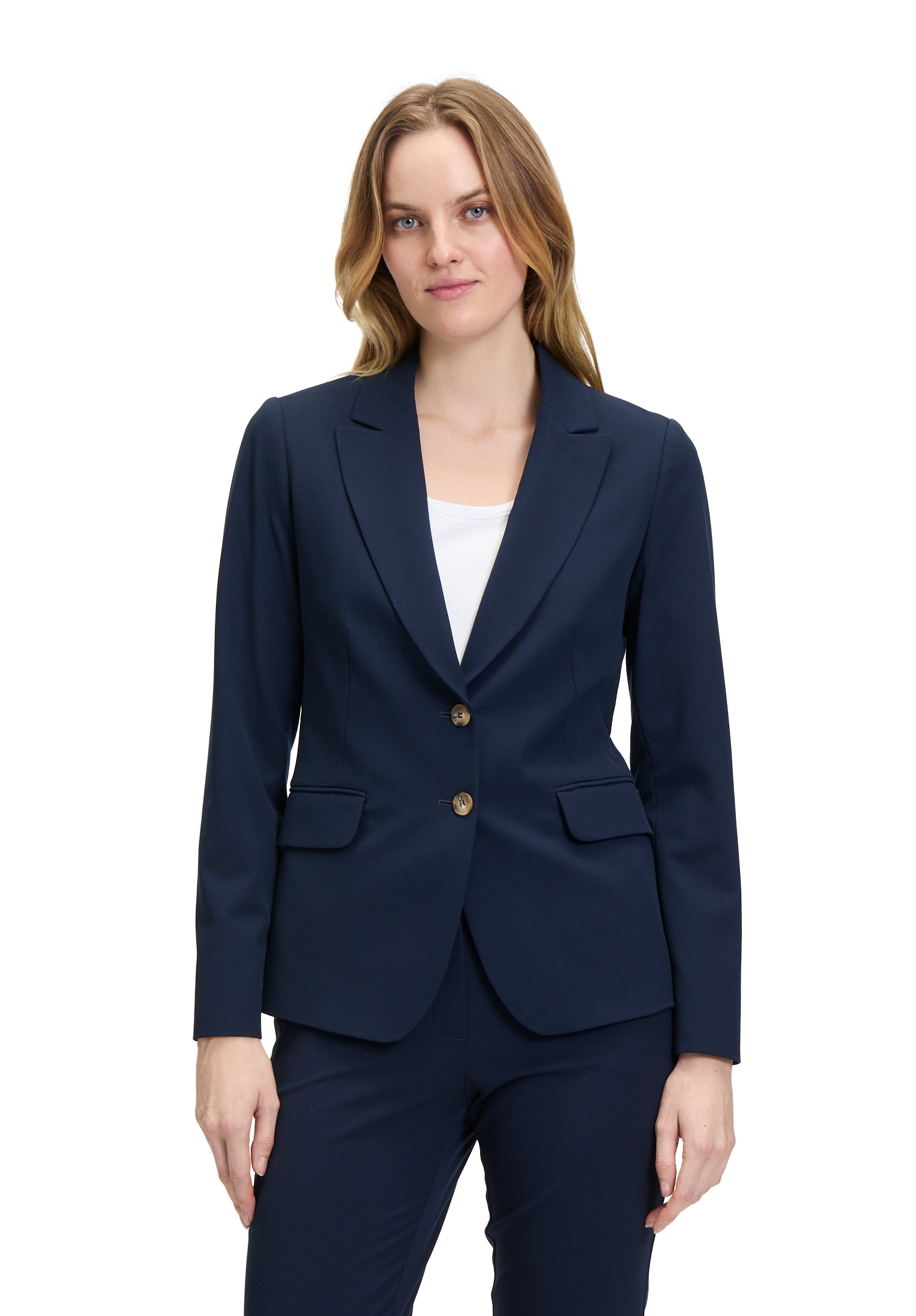 Betty&Co Longblazer »Betty & Co Klassischer Blazer mit Taschen«, Druckfutter