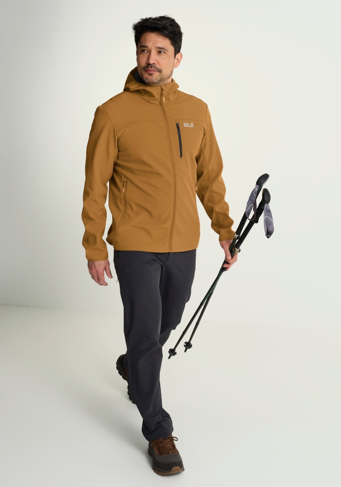 Jack Wolfskin Outdoorjacke »WILD WINDS HOODED JKT M« mit Kapuze Windjacke mit Kapuze, wind- und wasserabweisend, atmungsaktiv
