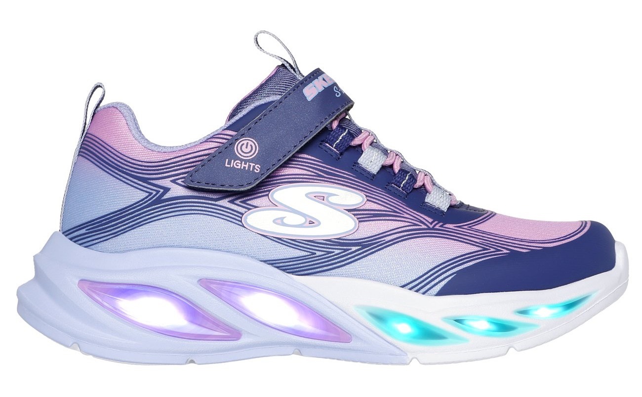 Thumbnail - Skechers Sneaker "COSMIC GLOW LIGHTS", Klettschuh mit Glitzer, Größenschablone zum Download