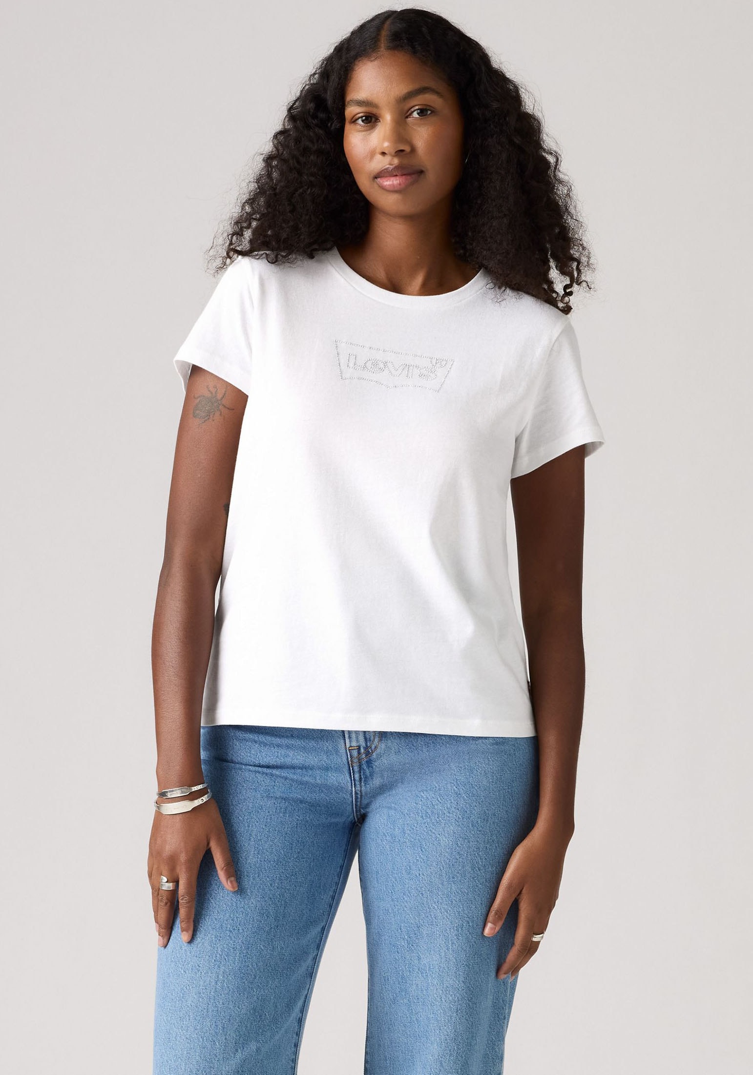 Levis Rundhalsshirt "THE PERFECT TEE", mit Logo im Metallic-Holo Print günstig online kaufen
