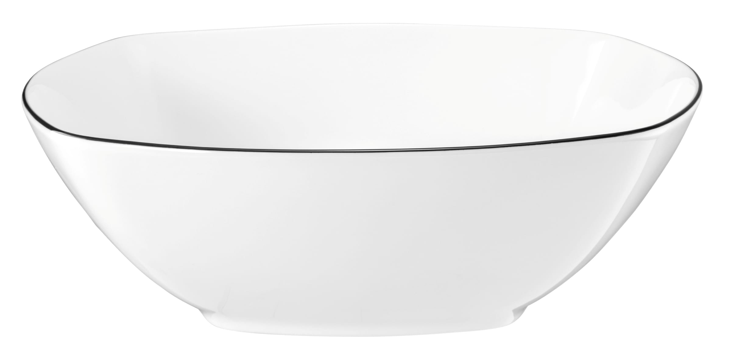Seltmann Weiden Schüssel "Lido Black Line" 1 Stk. aus Porzellan Schale eckig