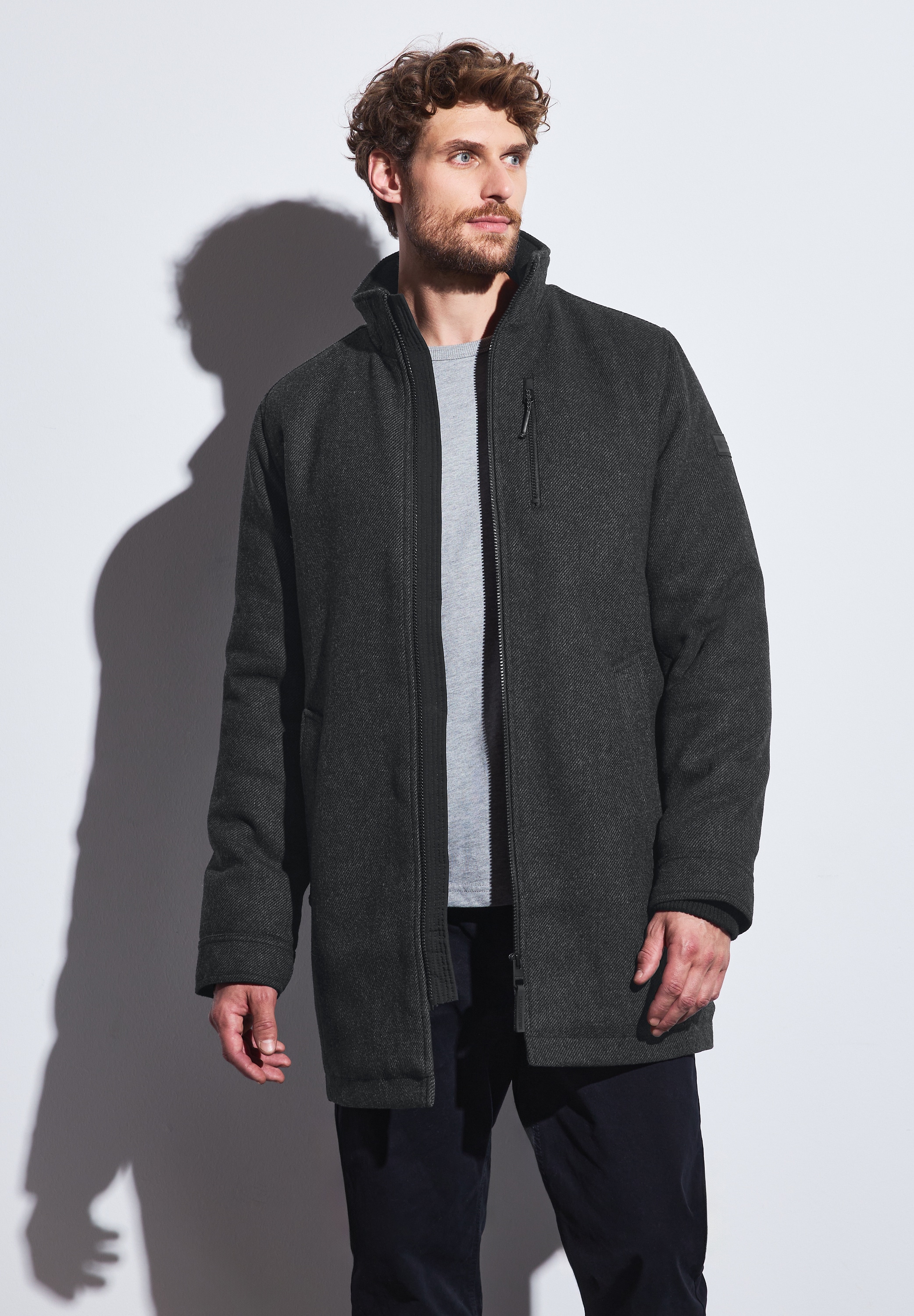 STREET ONE MEN Kurzmantel, mit Stehkragen günstig online kaufen