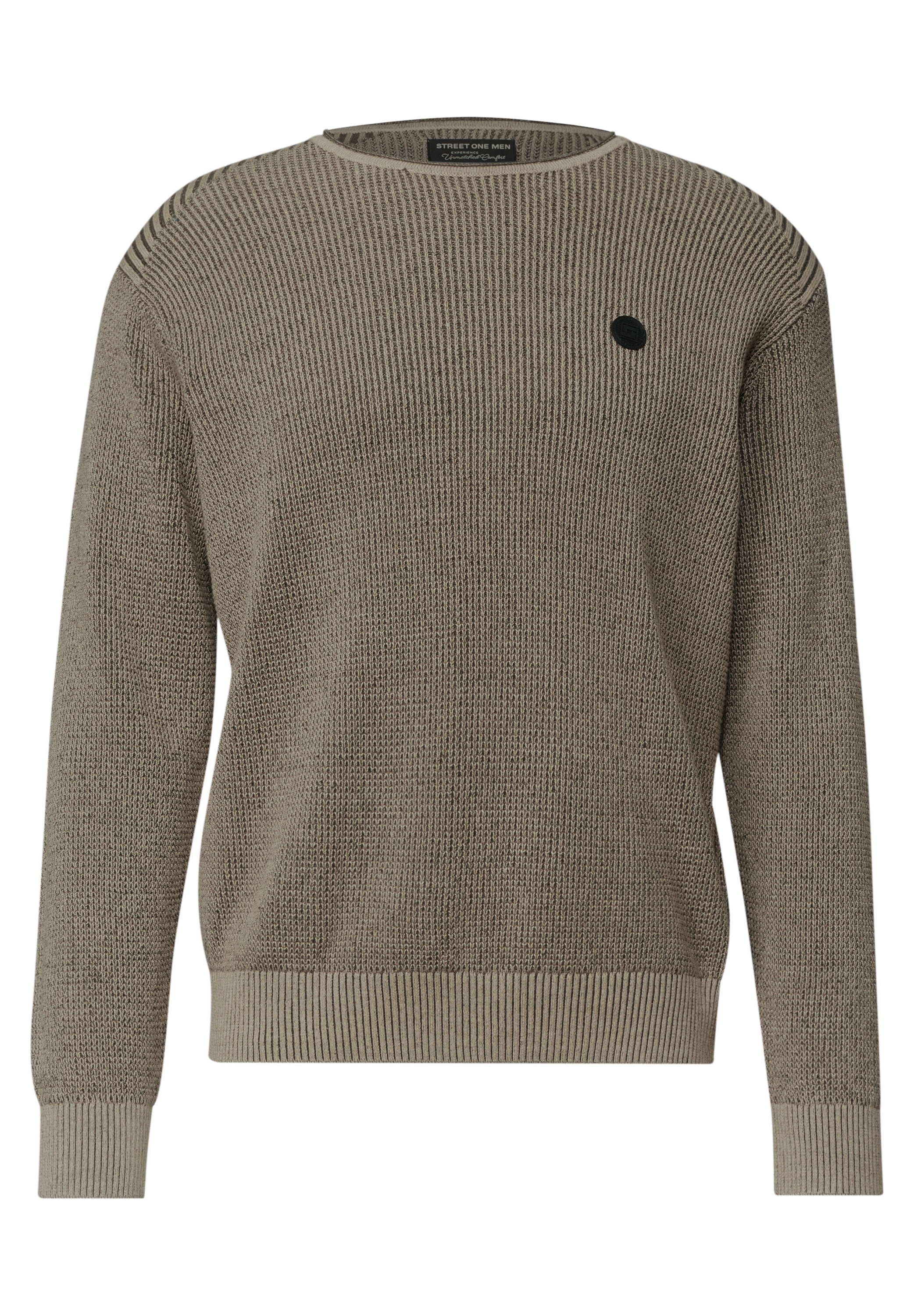 STREET ONE MEN Strickpullover aus reiner Baumwolle
