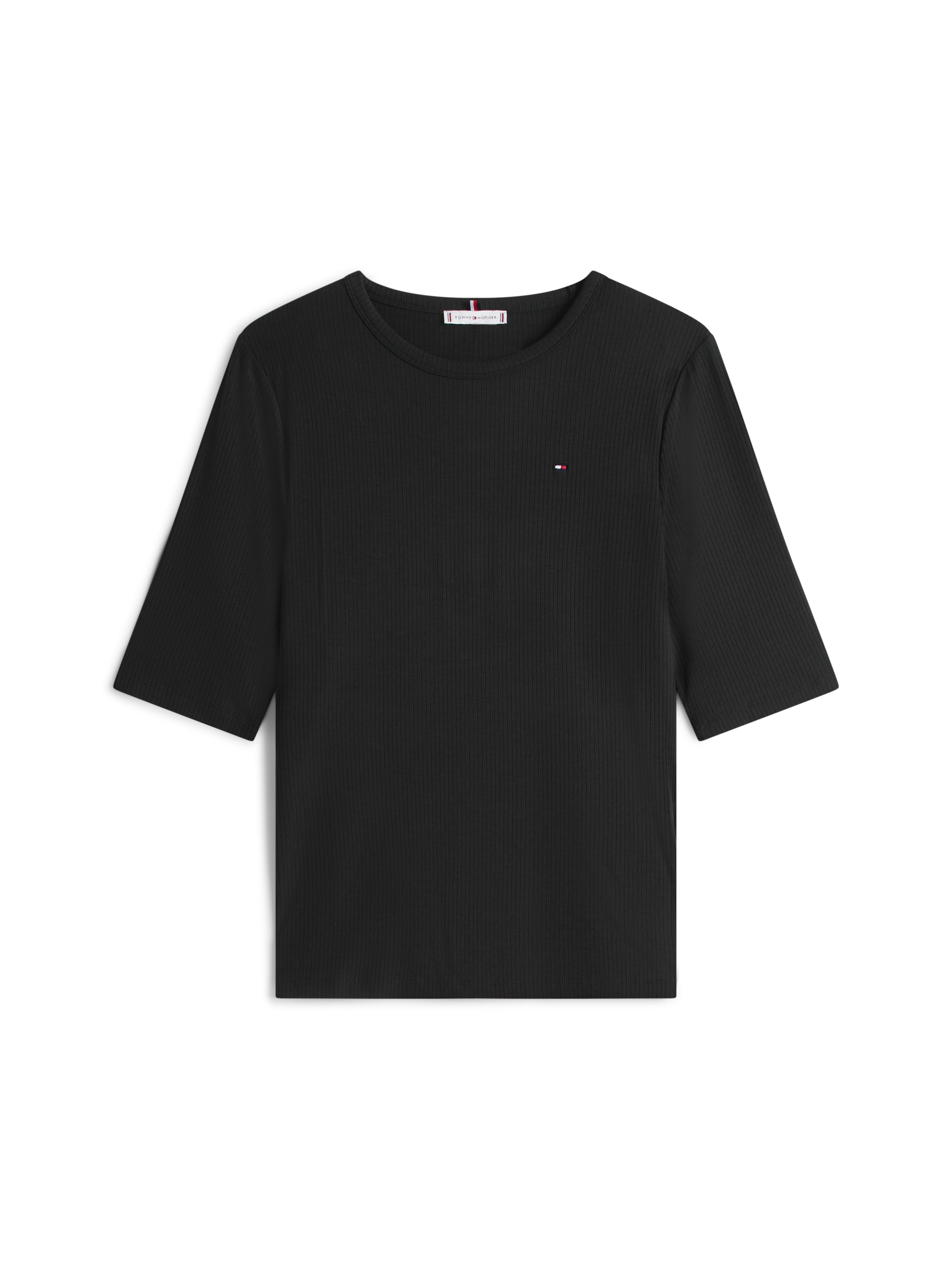 Tommy Hilfiger Curve Kurzarmshirt "CRV SLIM 5X2 RIB C-NK 1/2 SLV", in große günstig online kaufen