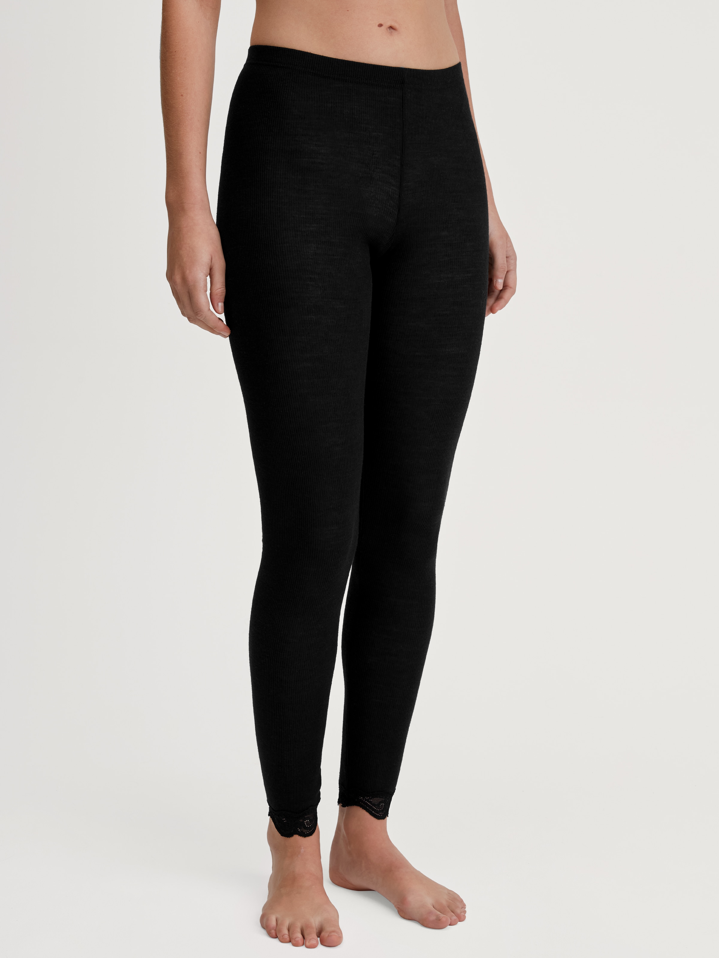 CALIDA Leggings "Richesse Lace", Spitzen-Details, elastisch, Feinripp-Quali günstig online kaufen