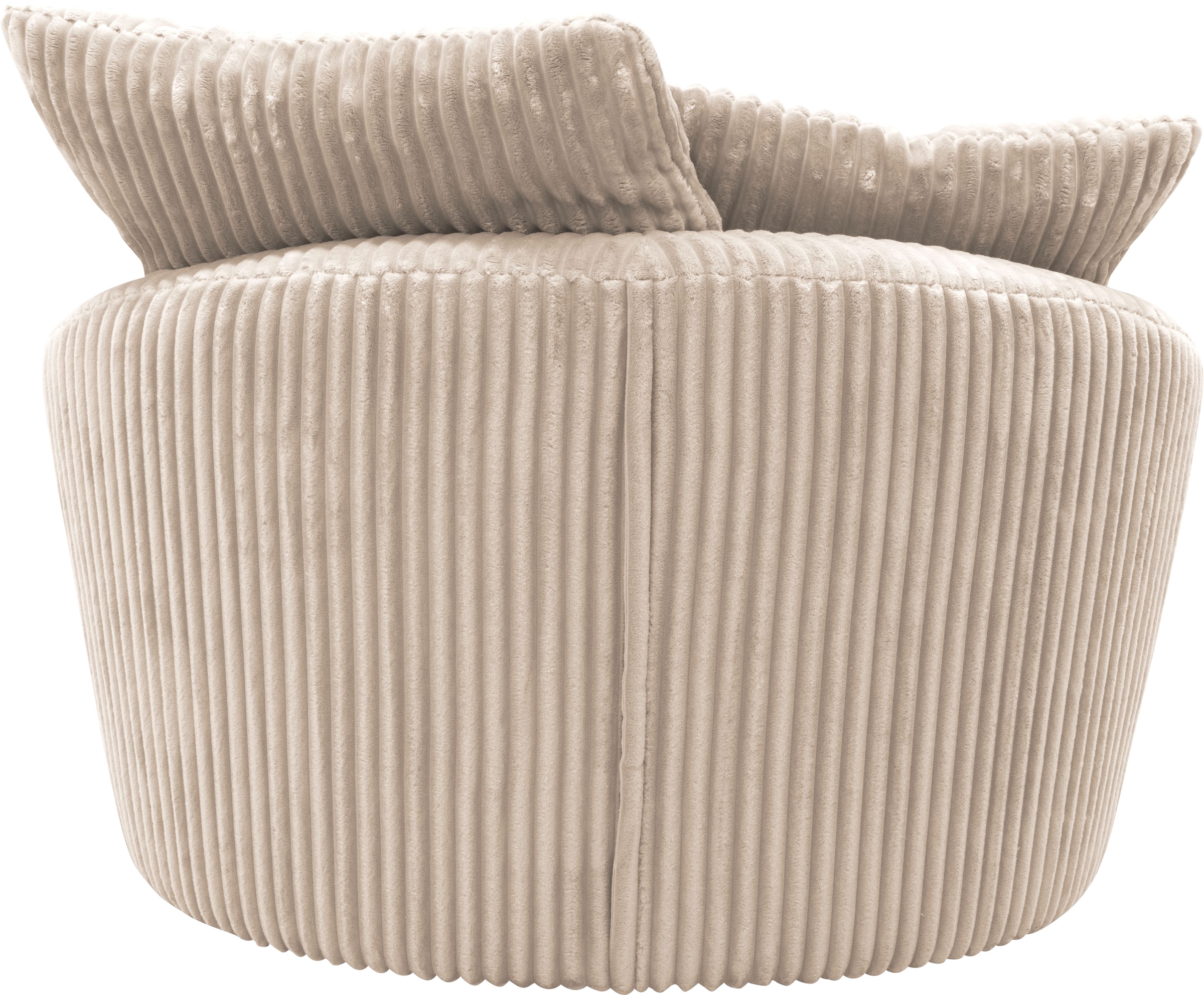 INOSIGN Drehsessel »AMECA, Love Seat XXL, Lese-Sessel, Big-Sessel 122 x 126 x 76 cm«, (1 St.), mit Mega-Cordstoff, Drehfunktion und Federkern