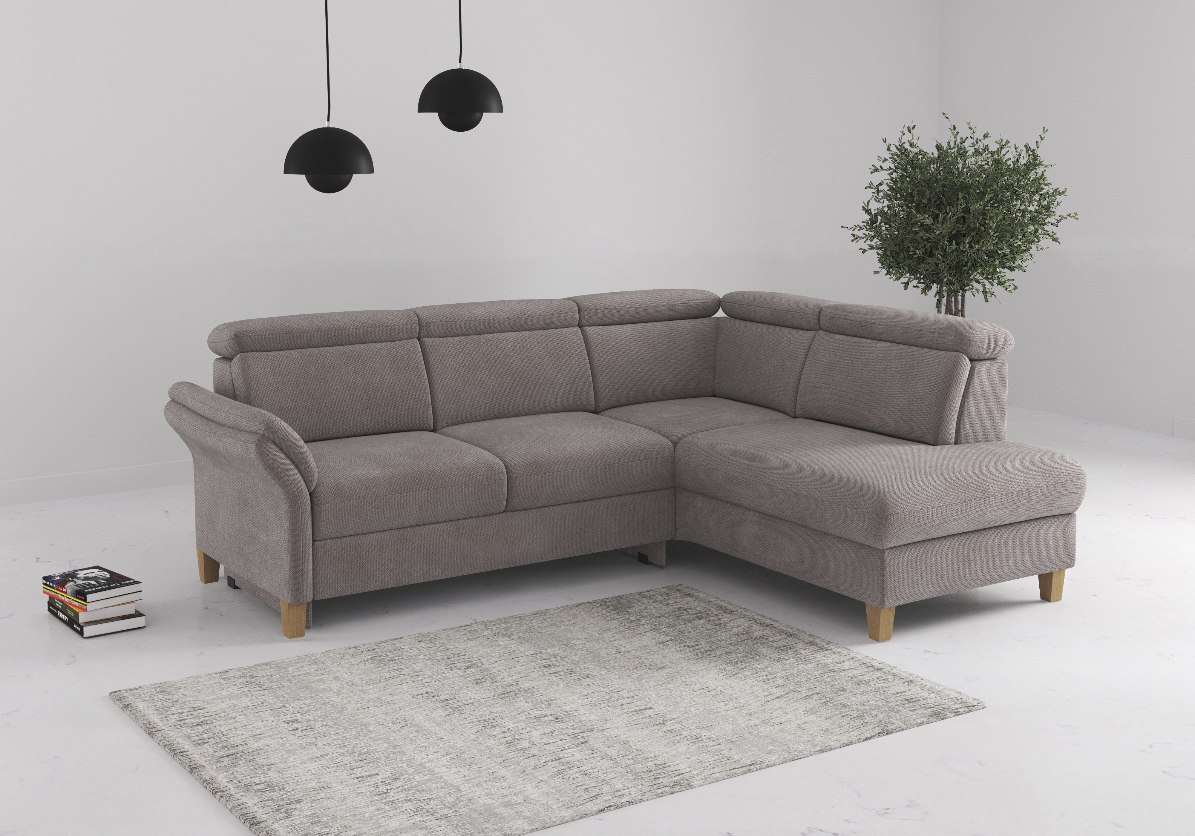 OTTO home Ecksofa "Glendale, L-Form" inkl. Kopfteilverstellung, wahlweise mit Vorziehsitz und Bettkasten