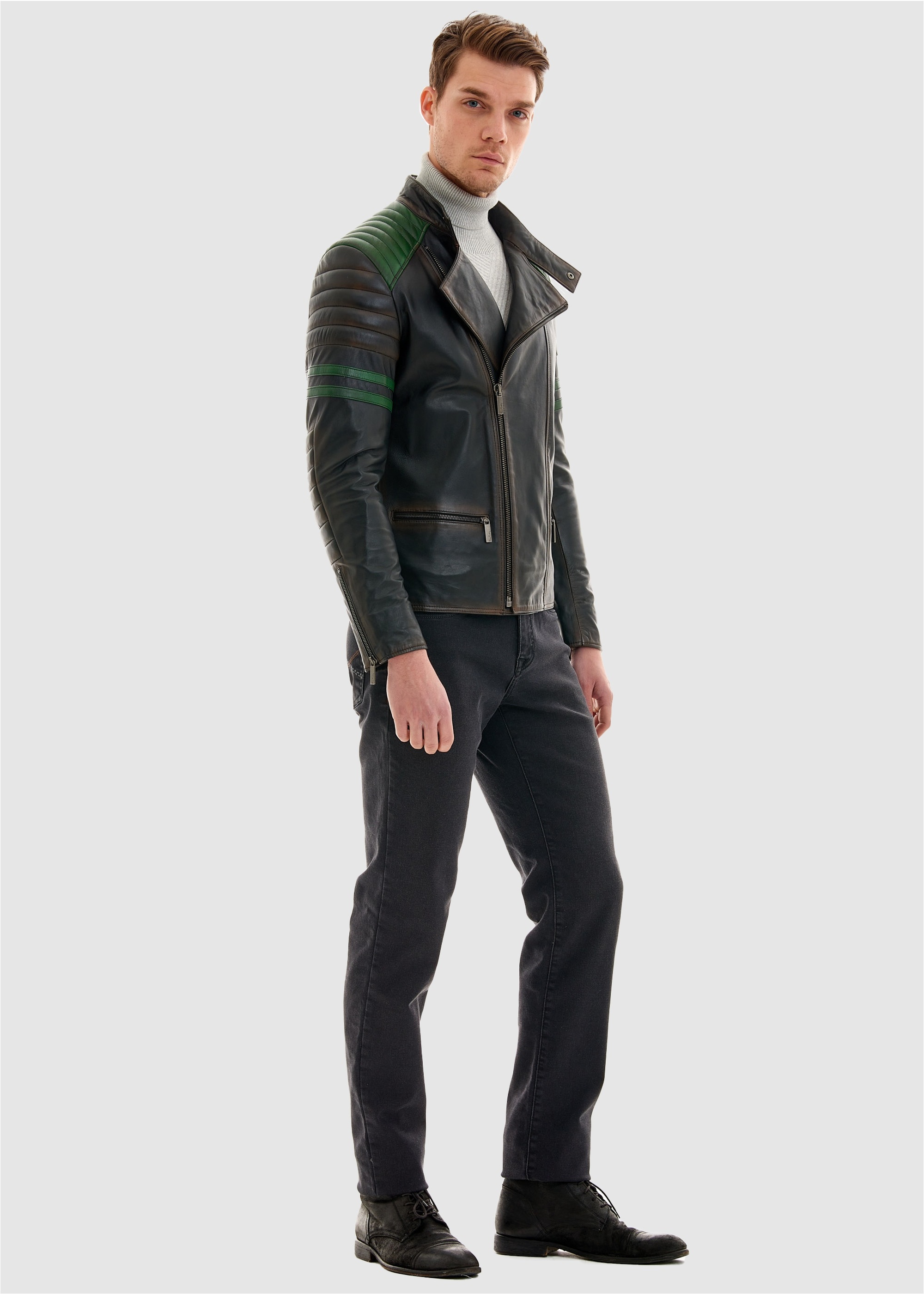 Pierre Cardin Lederjacke, in tollem Stepp-Design