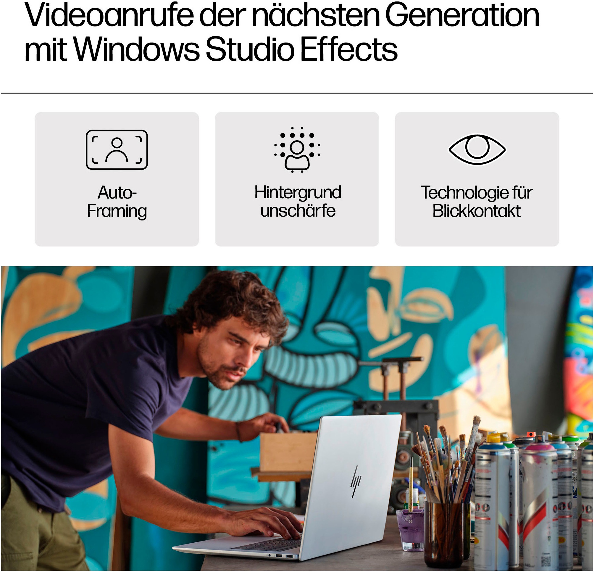 HP Notebook »17-da007«, 43,9 cm, / 17,3 Zoll, Intel, Core Ultra 7, ARC, 512 GB SSD, 17-da0074ng
