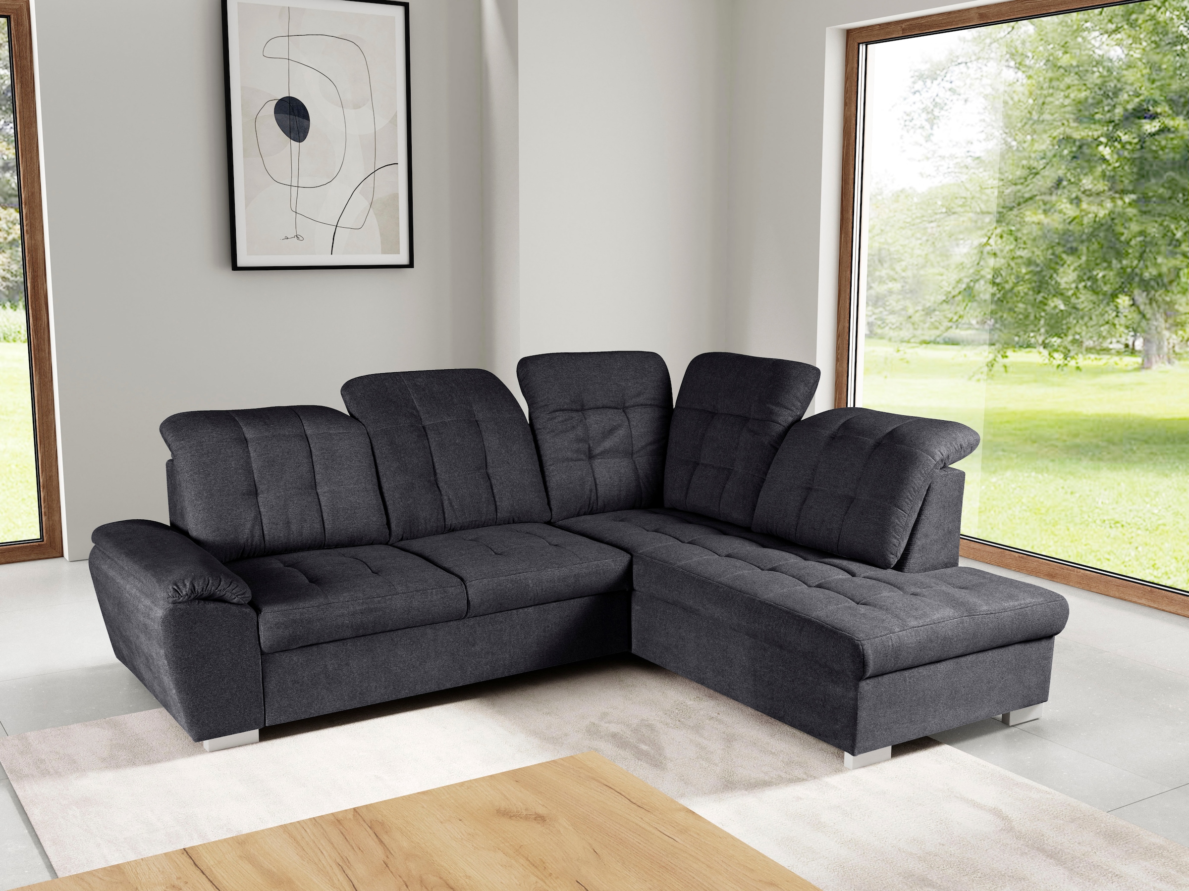 WERK2 Ecksofa "Brindisi, Multifunktion, bequem & komfortabel, Breite 263cm, günstig online kaufen