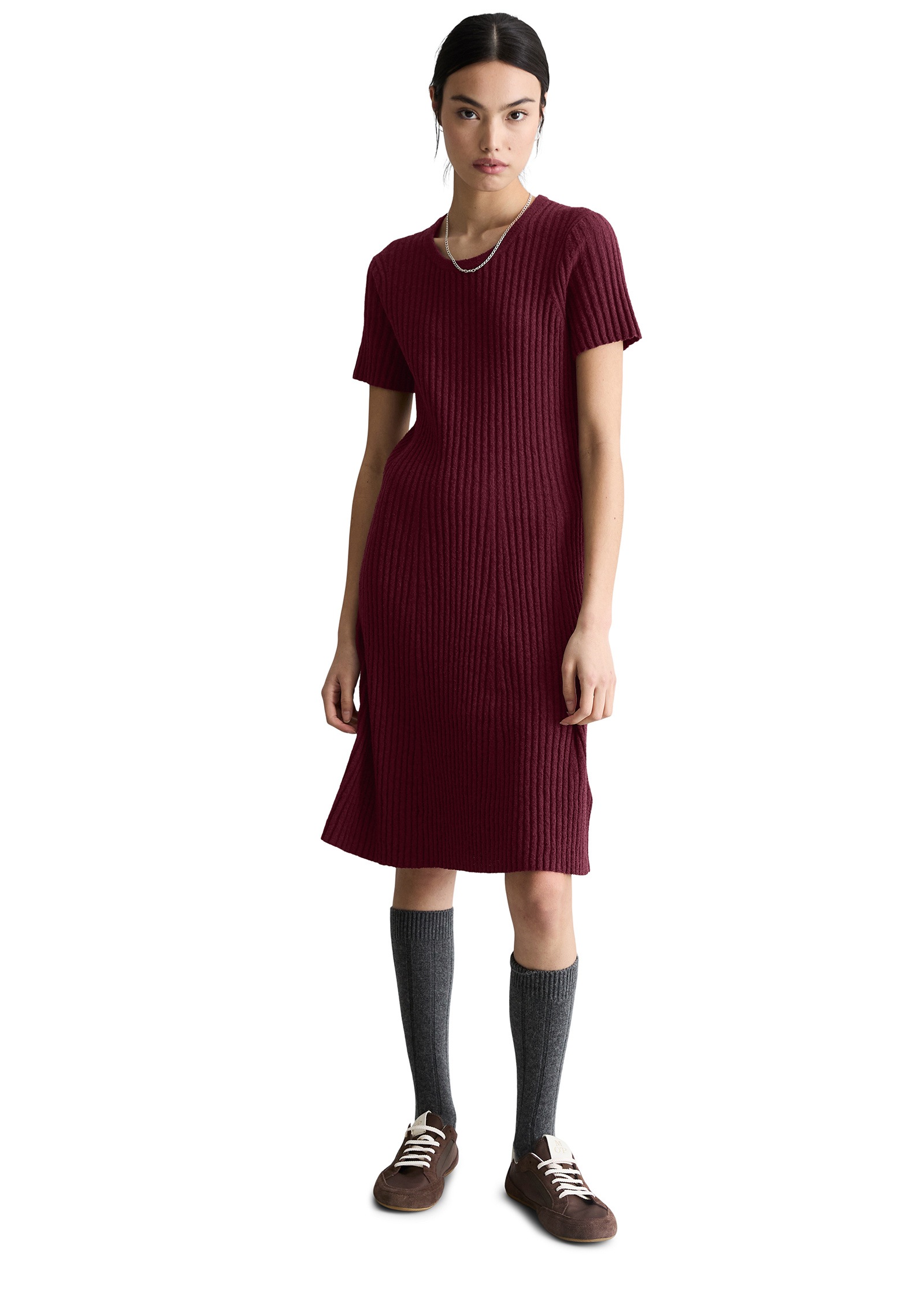 Marc O'Polo DENIM Strickkleid »aus geripptem Organic Cotton-Mix«