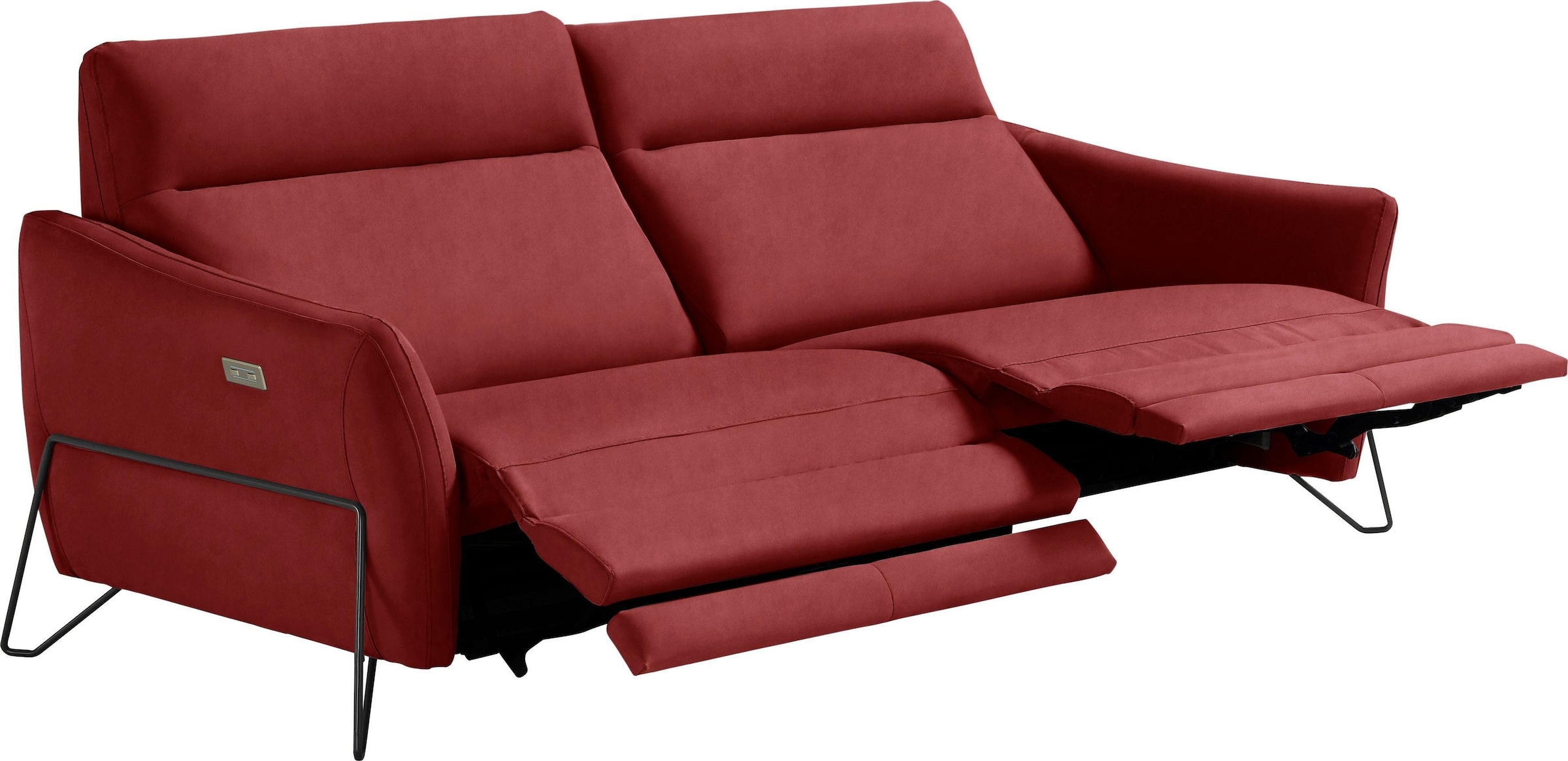 Egoitaliano 2-Sitzer »Gaia, modern, elegant und super komfortabel mit hoher Rückenlehne« erstklassiger Sitzkomfort, Inkl. 2 Relaxfunktionen, mit Designfuß