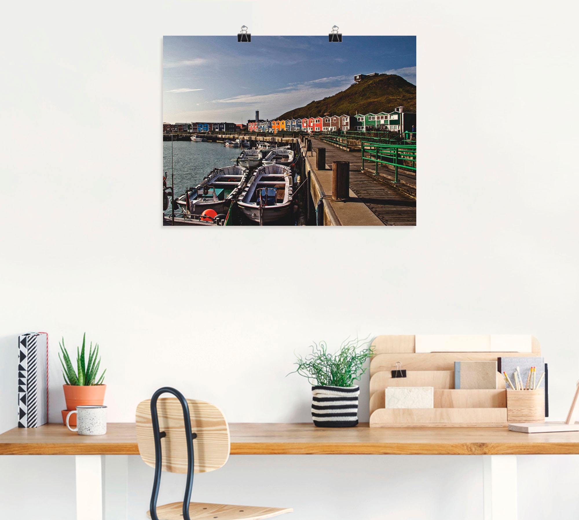 Artland Poster »Hafen Helgoland«, Europa, (1 St.), als Leinwandbild, Wandaufkleber oder Poster in versch. Größen