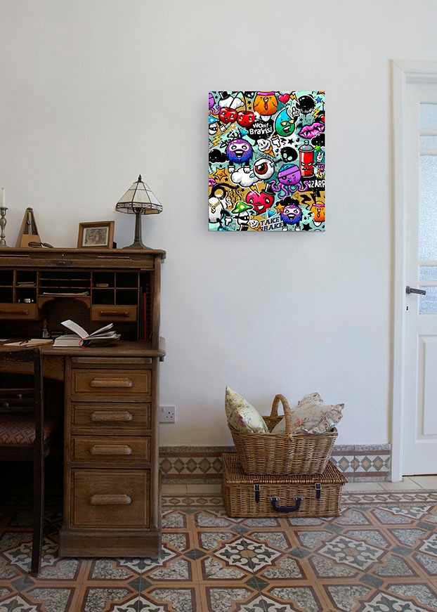 Marmony Infrarotheizung »Motiv Graffiti« Komplett-Set, 