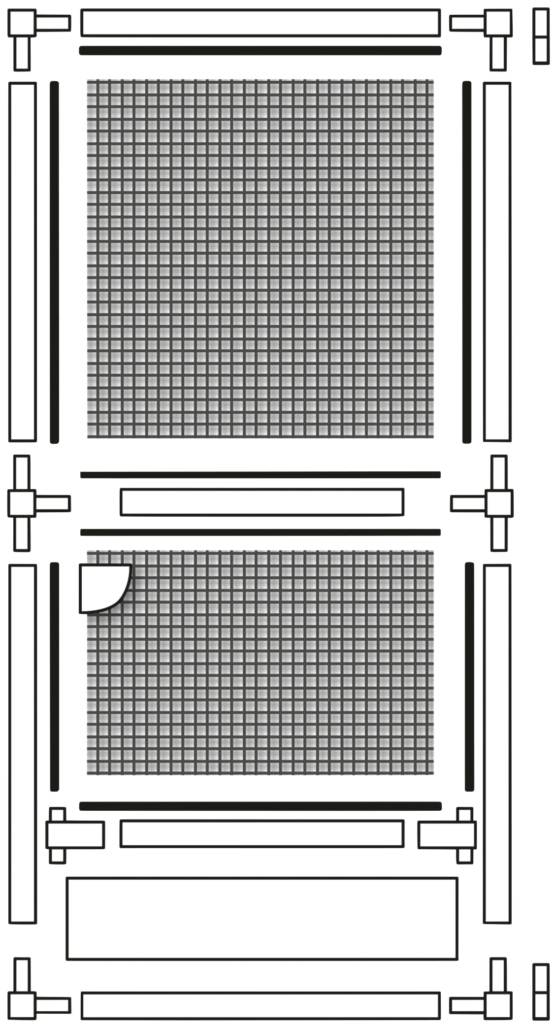 SCHELLENBERG Insektenschutz-Tür »für Balkontür und Terrassentür«, Fliegengitter mit Rahmen, 100 x 210 cm, weiß, 70052
