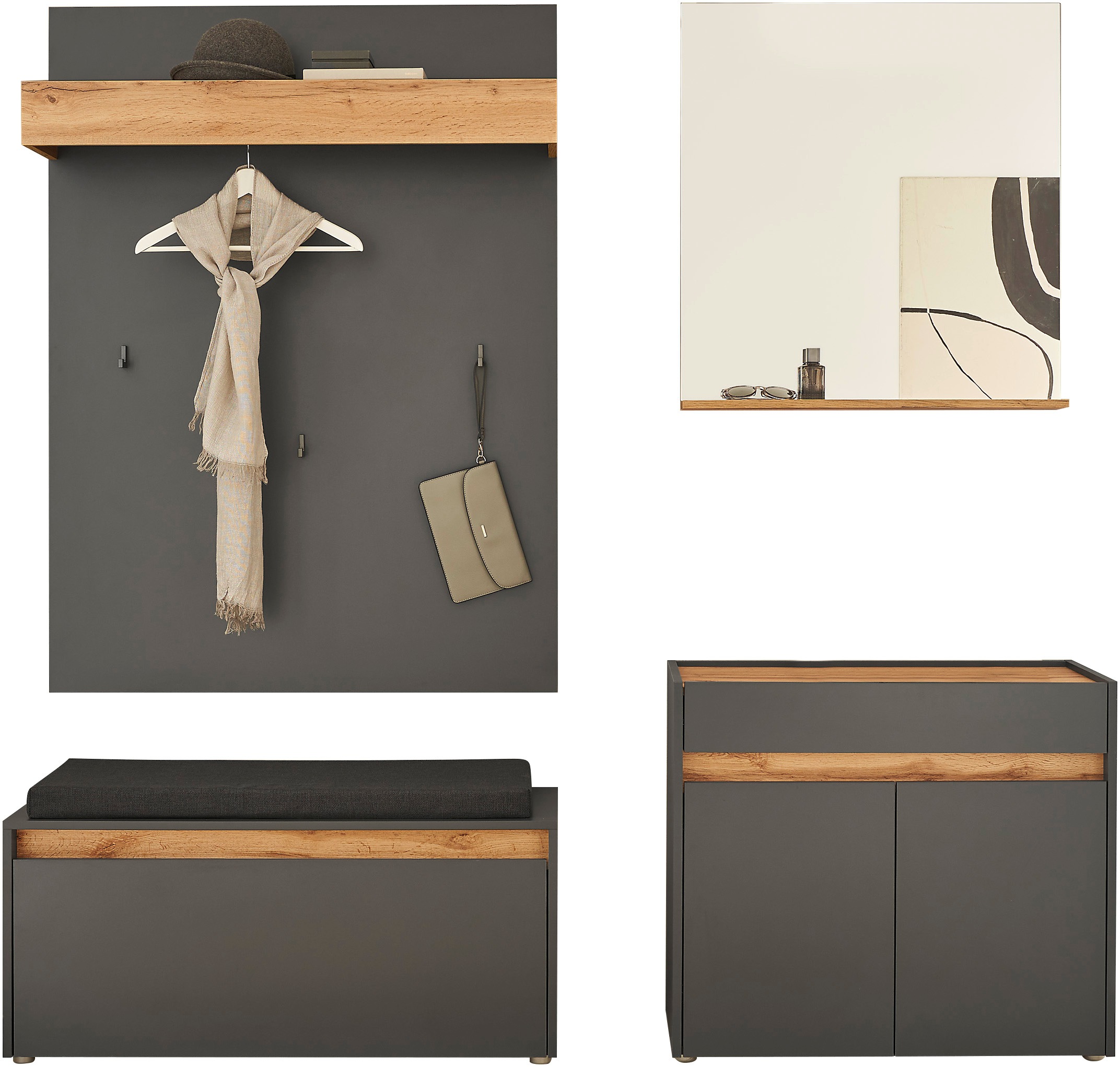 INOSIGN Garderoben-Set "GIRON/CiTY, moderne Garderobe, Komplettset mit viel günstig online kaufen