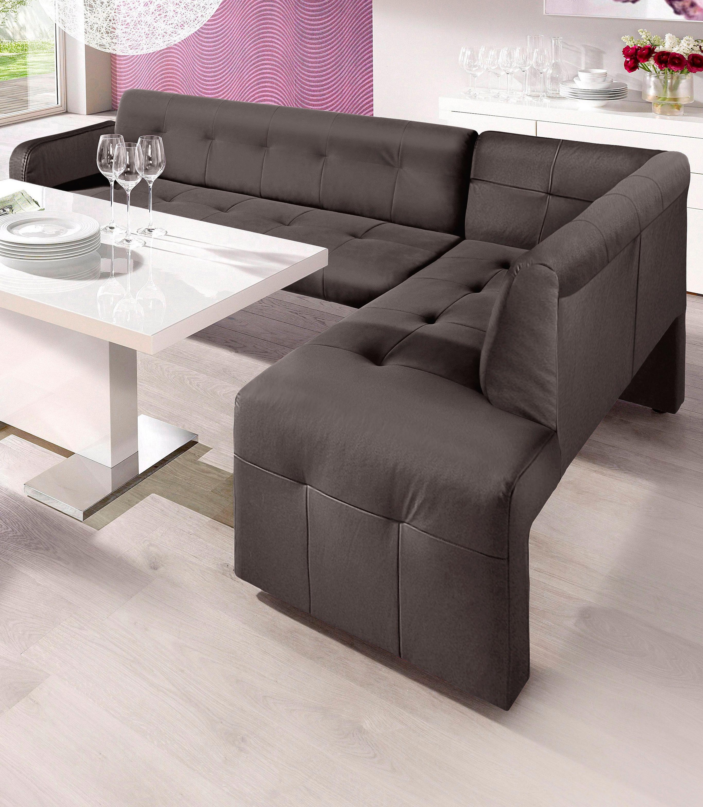 exxpo - sofa fashion "Barista, bequem und elegant, hohe Bodenfreiheit" Eckbank Barista bequem und elegant, hochwertige Detailverarbeitung