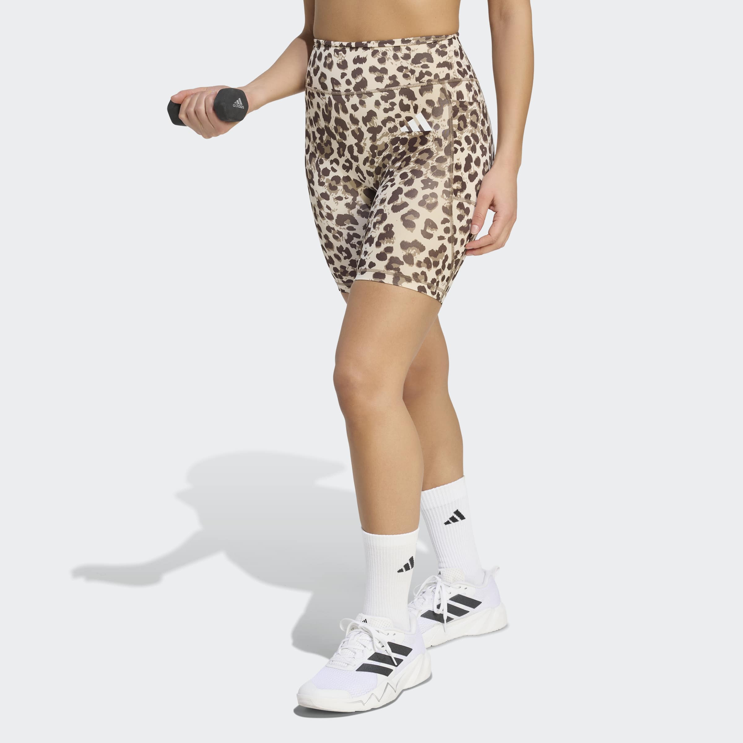 adidas Performance 1100000002199 "OPTIME ESSENTIALS WORKOUT LEGGINGS, KURZ, LEOPARDENPRINT"