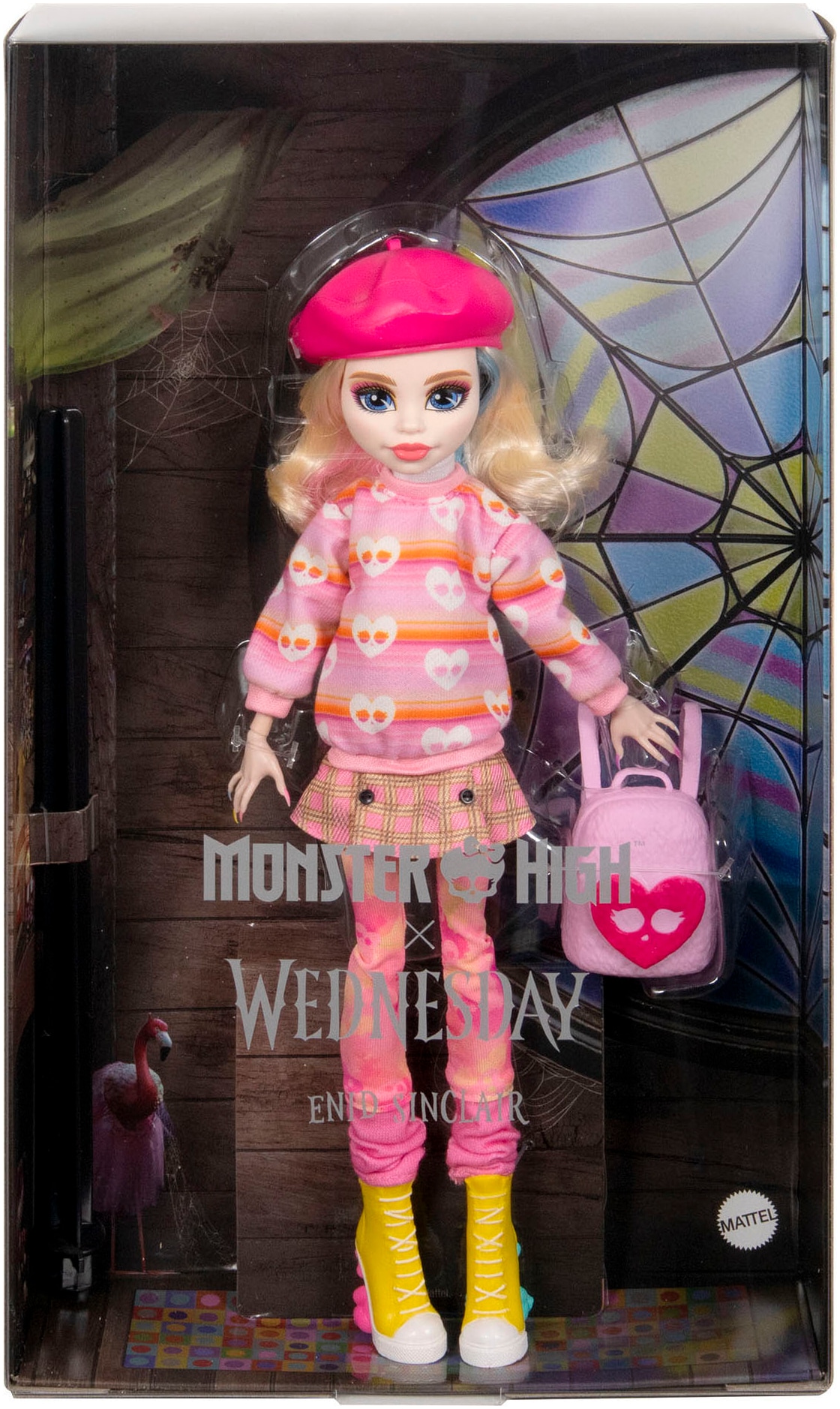 MonsterHigh™ Anziehpuppe »Wednesday, Enid Sinclair in pink mit Accessoires«