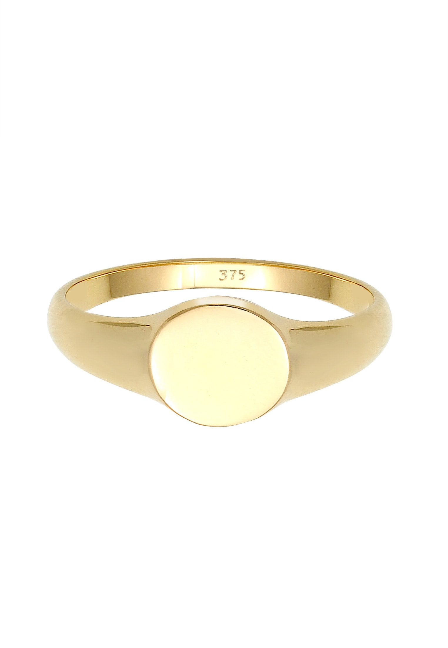 Elli Premium Siegelring »Siegelring rund 375 Gelbgold«