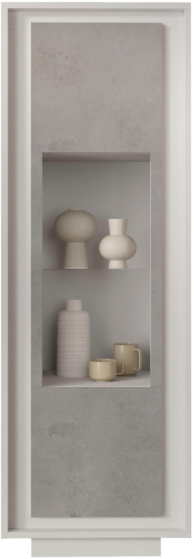 Home affaire Vitrine "Sky, B/H 67/197 cm, Vitrinenschrank/Standvitrine/Glasvitrine, 1 Tür" Softclosing, Korpus & Front 22 mm stark, Rahmen-Optik