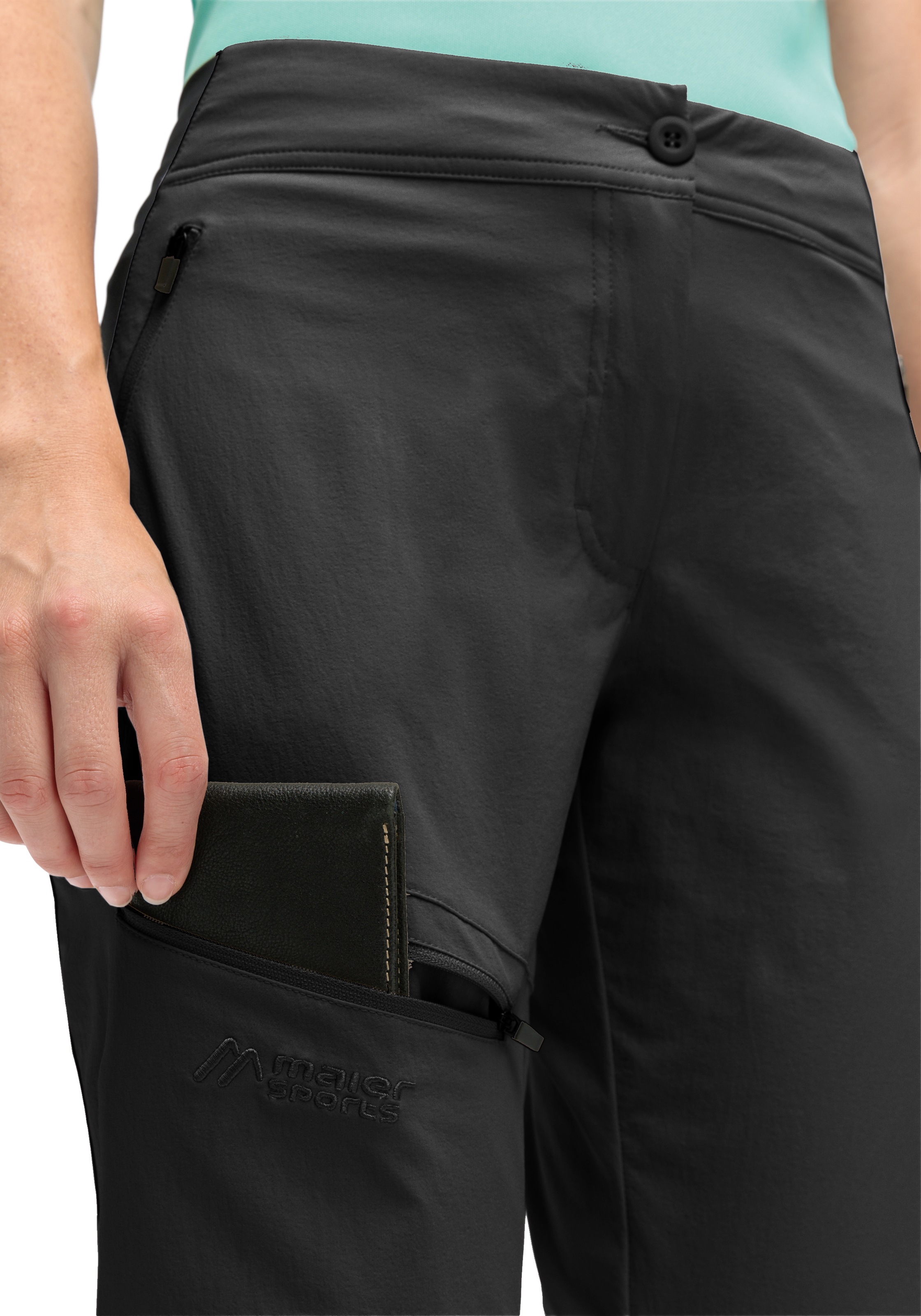 Maier Sports Outdoorhose »Inara slim Vario«, Damen Wanderhose, Funktionshose mit Variobund und 4 Taschen, Slim Fit