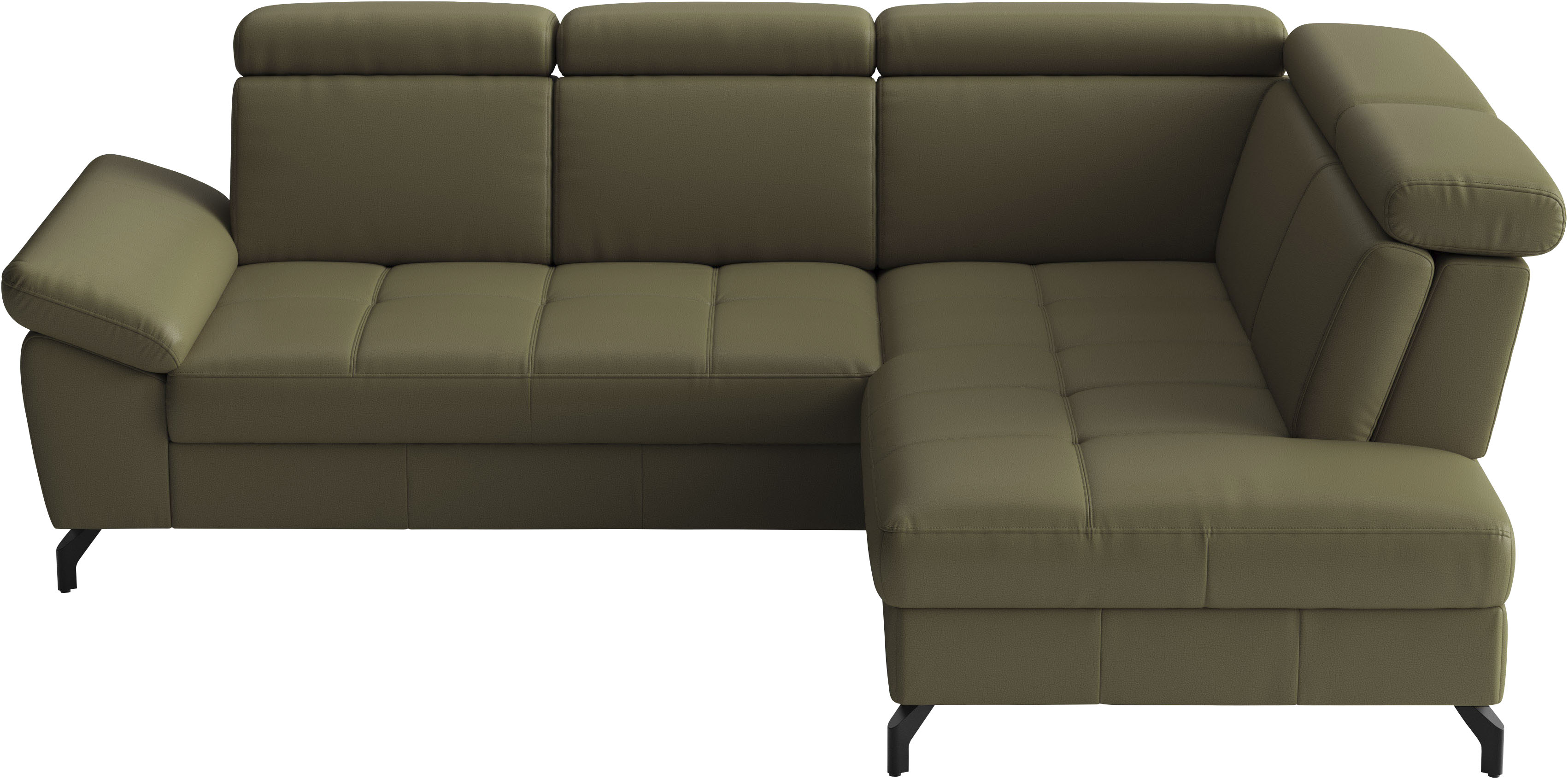 sit&more Ecksofa "Vanity L-Form, B: 254 cm, Leder" Inkl.Sitz-,Kopf-und Armteilverstellung