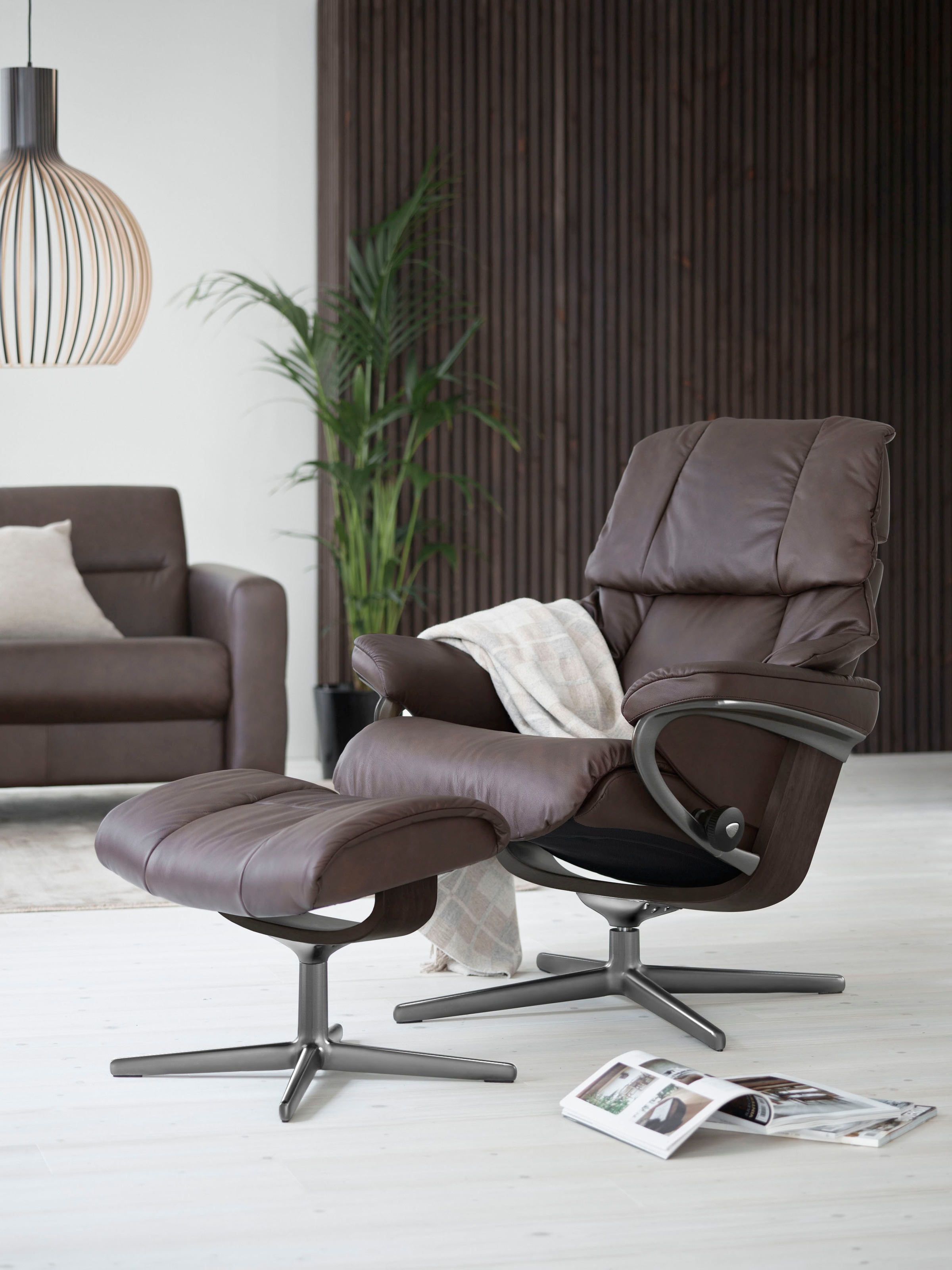 Stressless® Fußhocker »Reno«, mit Cross Base, Größe S, M & L, Holzakzent Wenge