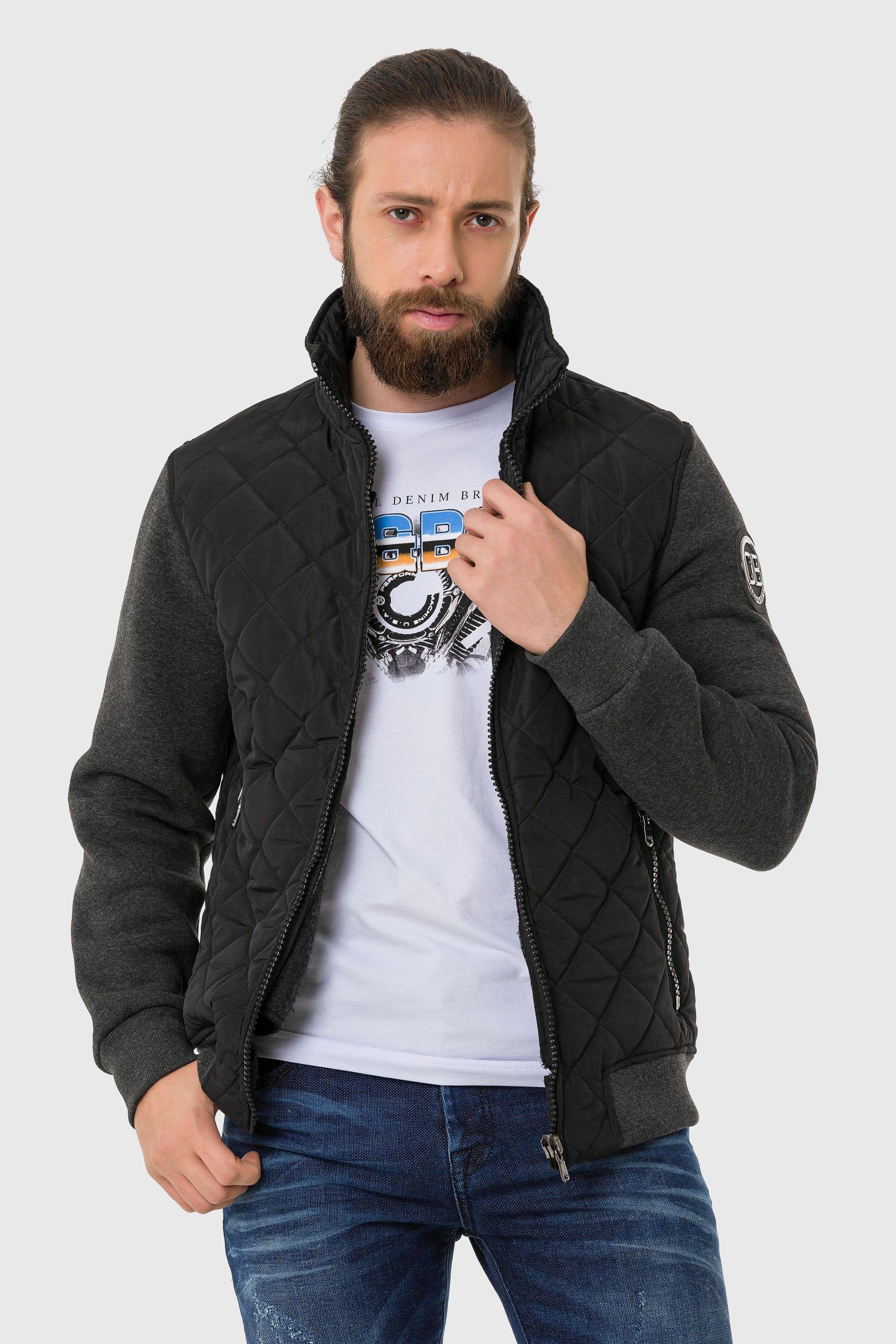 Cipo & Baxx Outdoorjacke »Jacke«, ohne Kapuze, mit Sweatärmeln