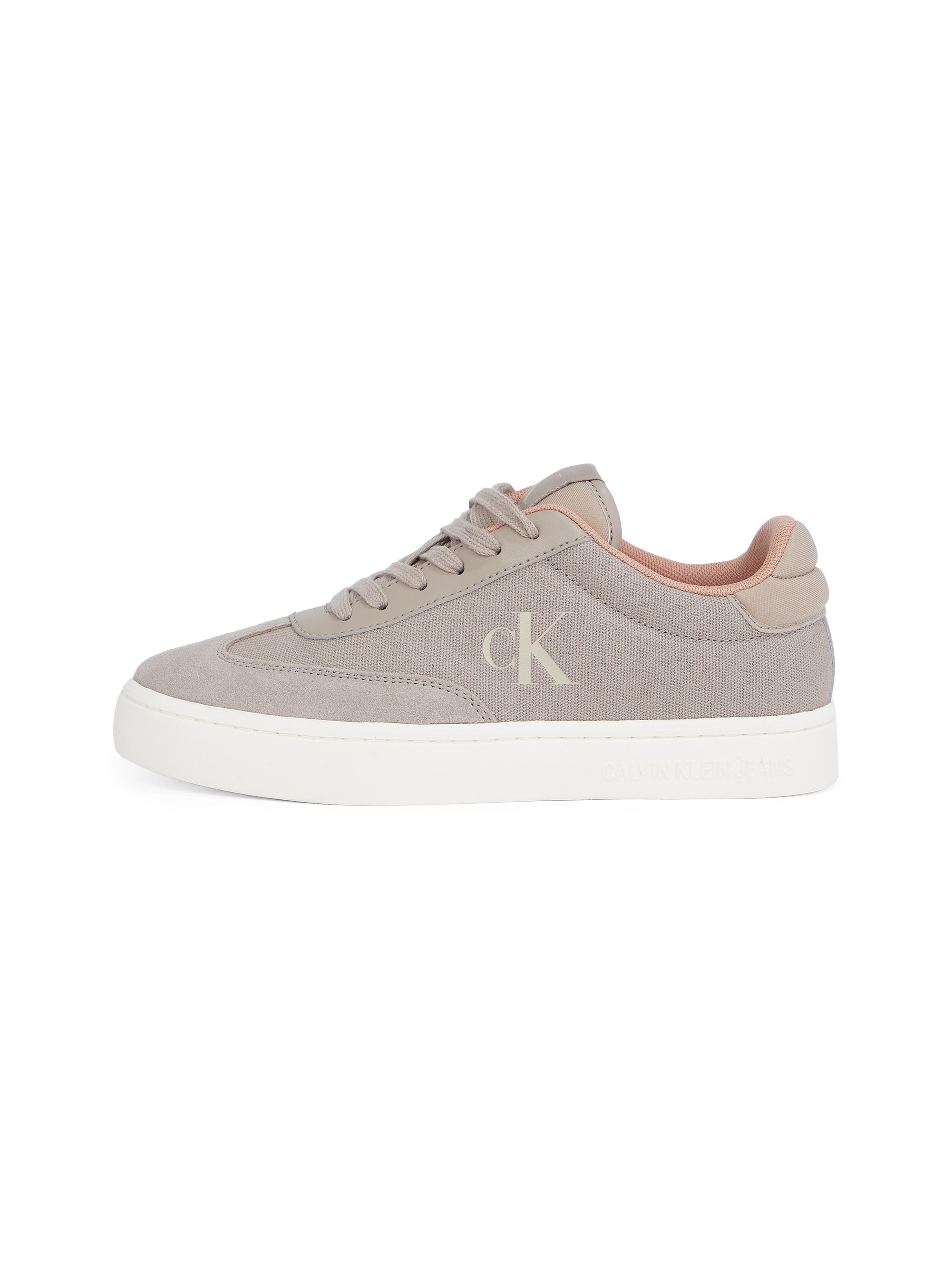 Calvin Klein Jeans Sneaker »CLASSIC CUPSOLE LOW MIX MG WN«, Schnürschuh, Freizeitschuh, Halbschuh mit Logoschriftzug seitlich