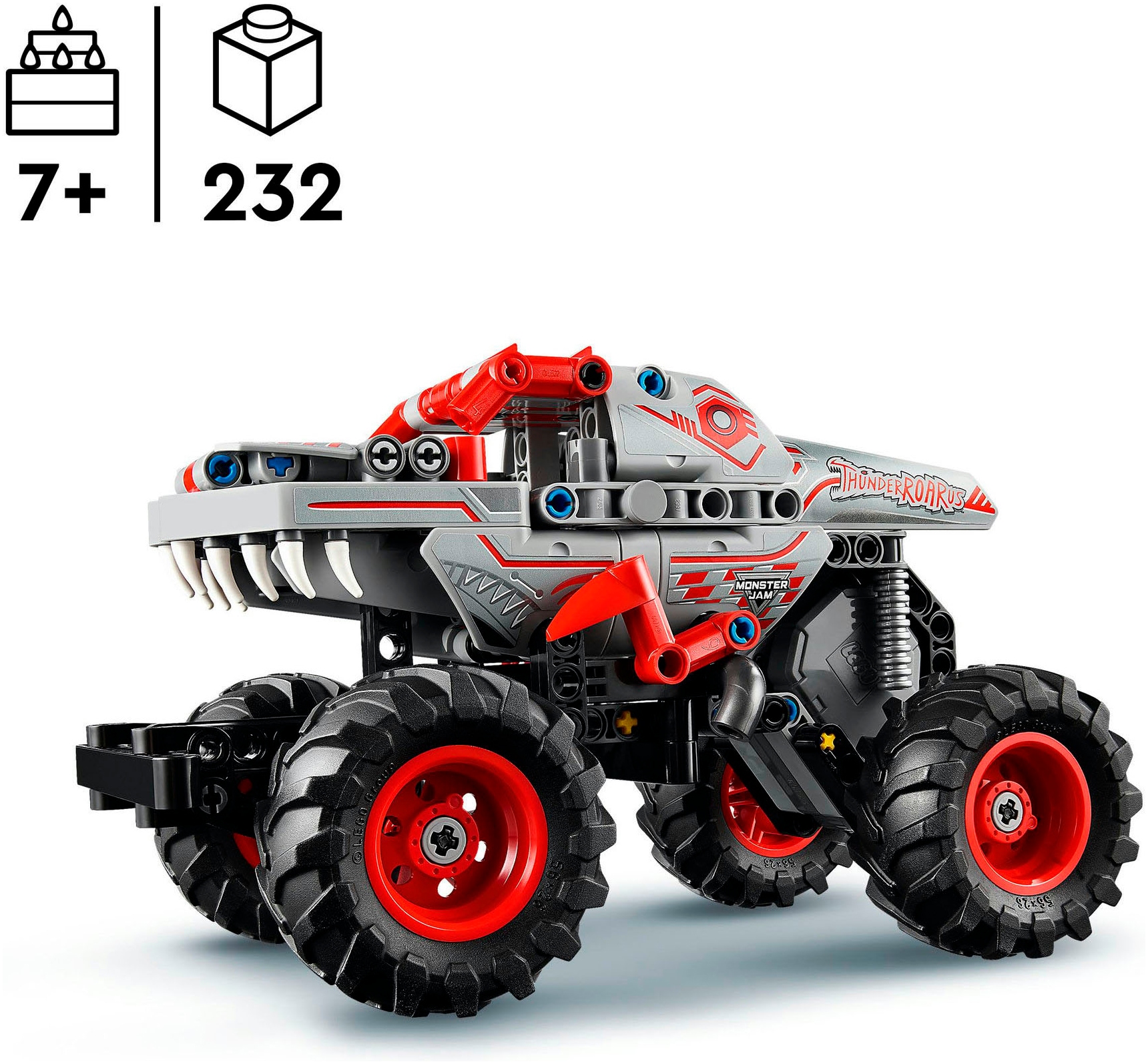 LEGO® Konstruktionsspielsteine »Monster Jam™ ThunderROARus™ (42200), LEGO Technic«, (232 St.), Made in Europe