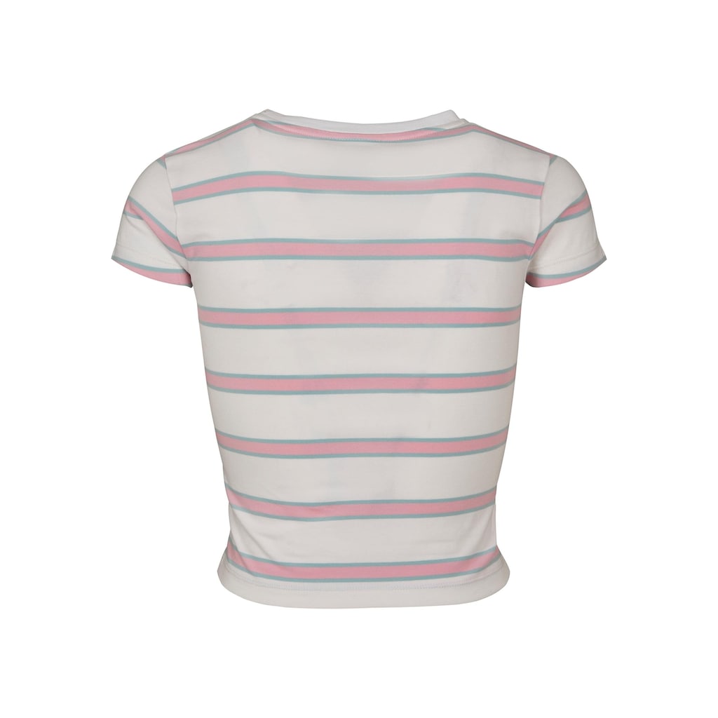 URBAN CLASSICS Strandshirt »Damen Ladies Stripe Cropped Tee«, (1 tlg.)