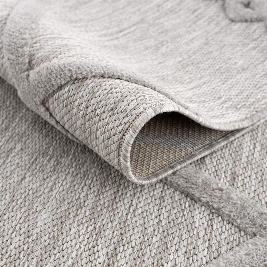Carpet City Teppich »In-& Outdoorteppich Santorini 58578, 3D-Effekt, Raute-Optik«, rechteckig, 5 mm Höhe, Wetterfest & UV-beständig für Terrasse, Balkon, Küche, Flur