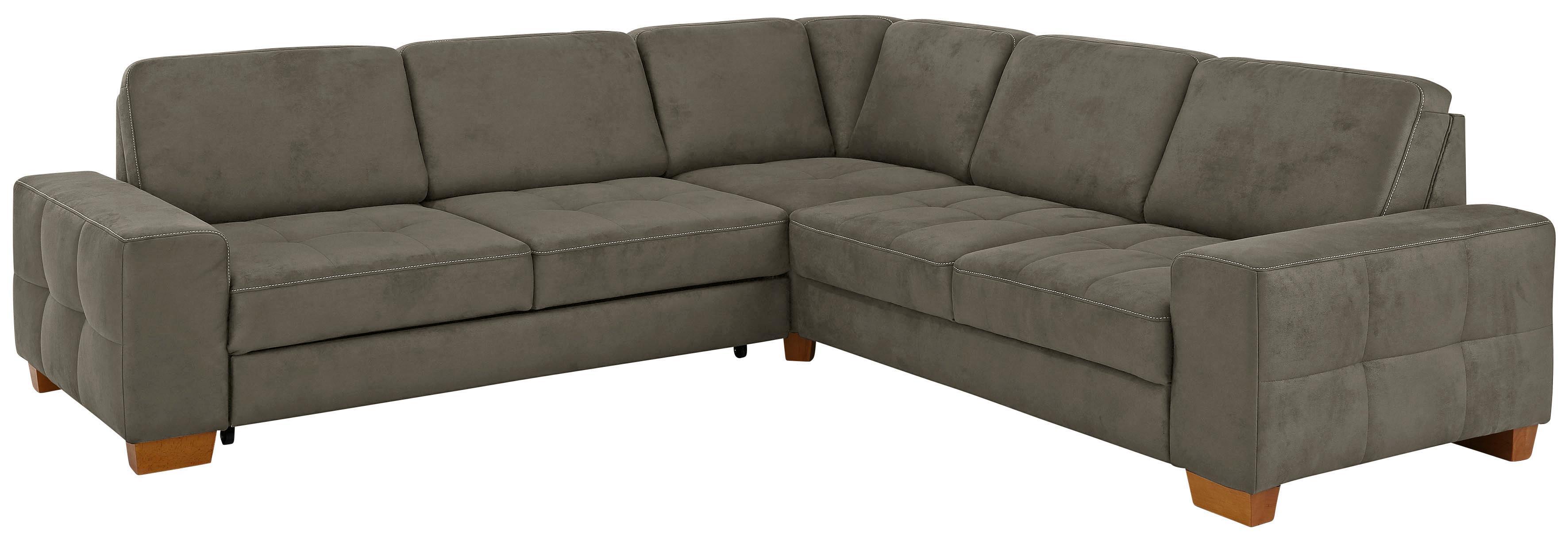 OTTO home Ecksofa "Puccini L-Form" mit Federkern, Sitztiefenverstellung, Kontrastnaht