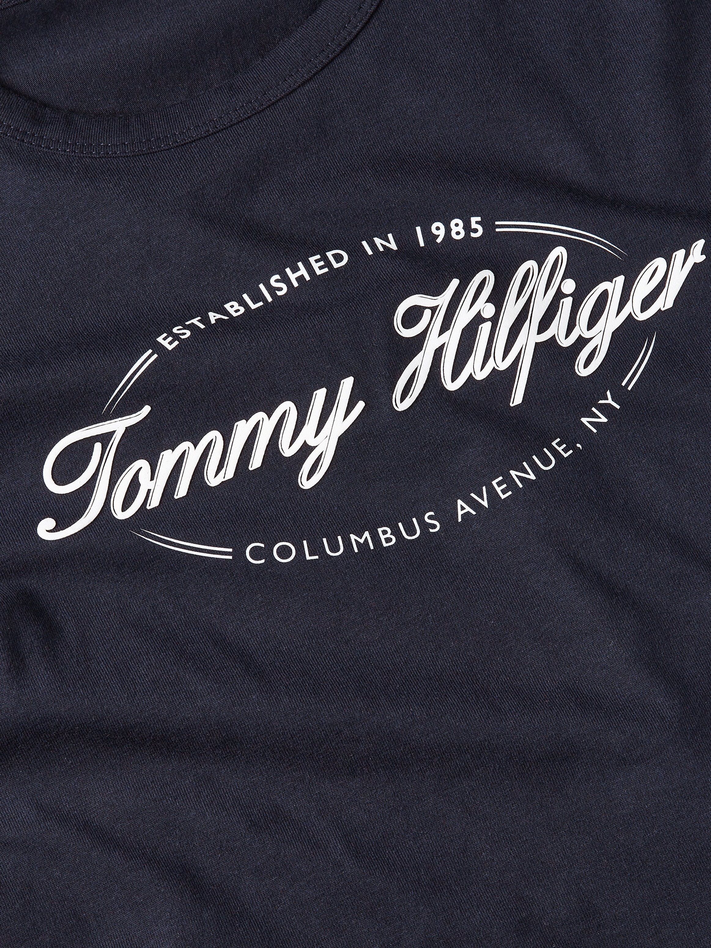 Tommy Hilfiger Rundhalsshirt »SLIM HILFIGER SCRIPT C-NK SS«