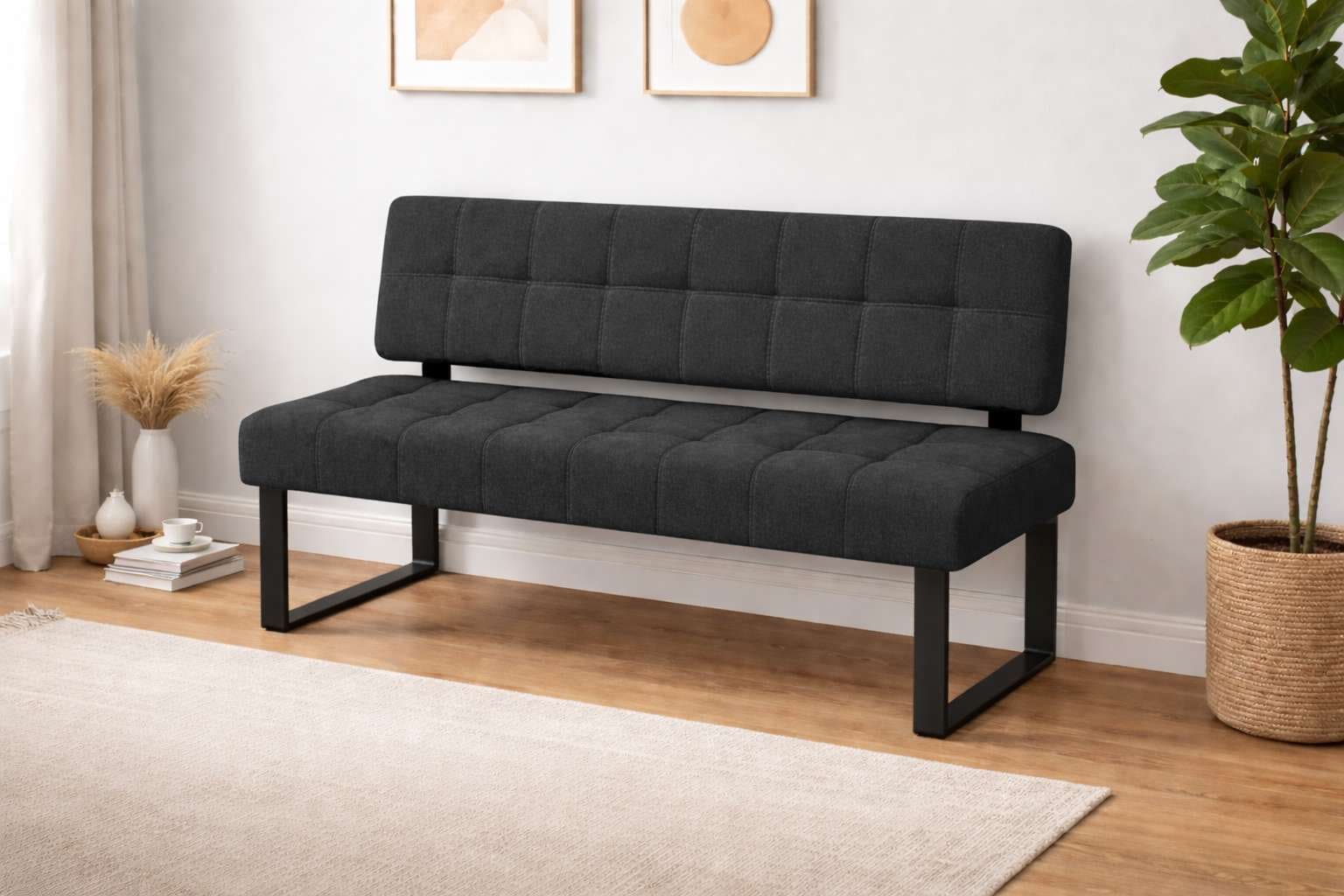 Home affaire Sitzbank "Mia Küchenbank, Polsterbank, Esszimmerbank, 141x64 cm" Moderne Bank und Farben, Sitzplatzanzahl: 2-3, Frei in Raum stellbar